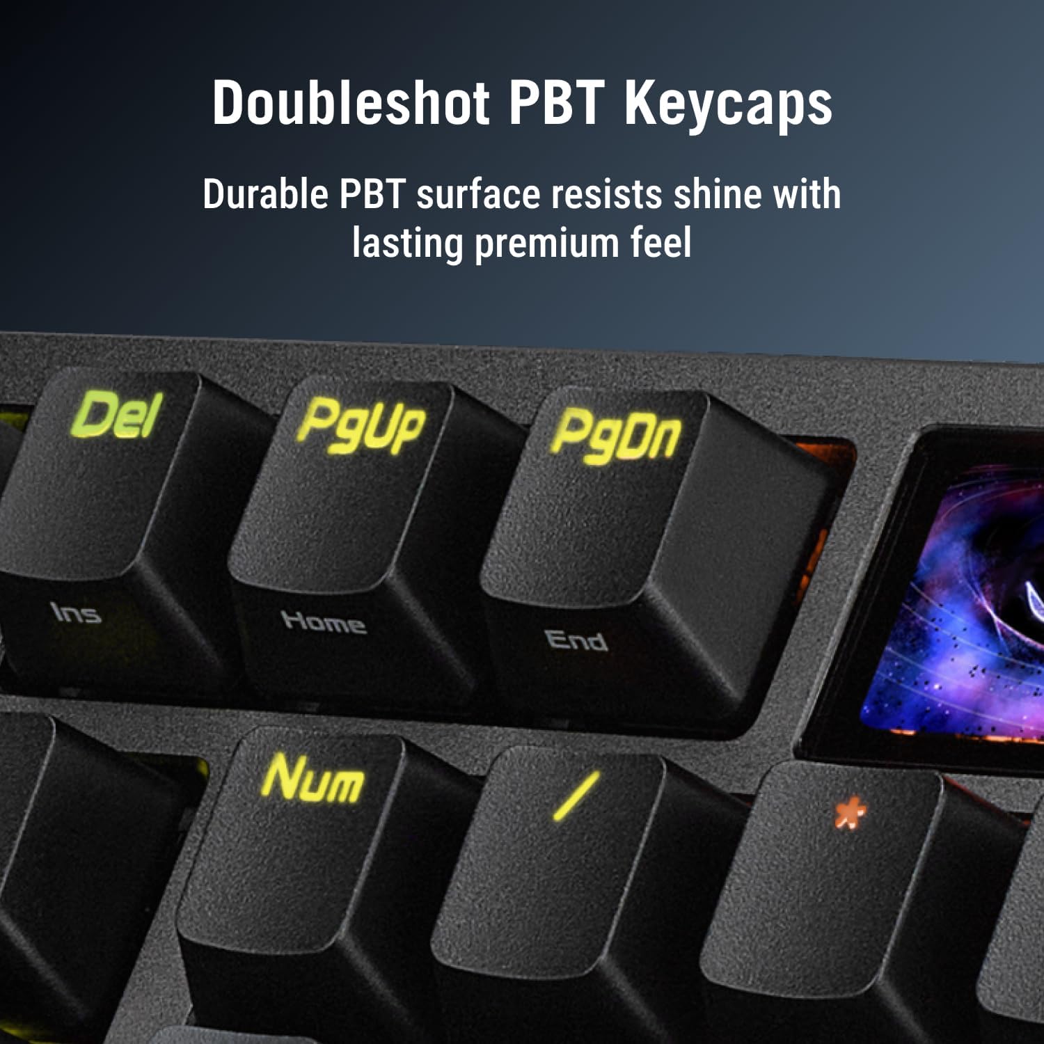 ASUS ROG Azoth 96 HE Wireless Hall Effect Gaming Keyboard – 96% Full-Size, Tri-Mode, Hot Swappable Magnetic Switch, Rapid Trigger, Speed Tap, 8K Hz Polling, Color OLED Screen, ABS Keycaps – Black