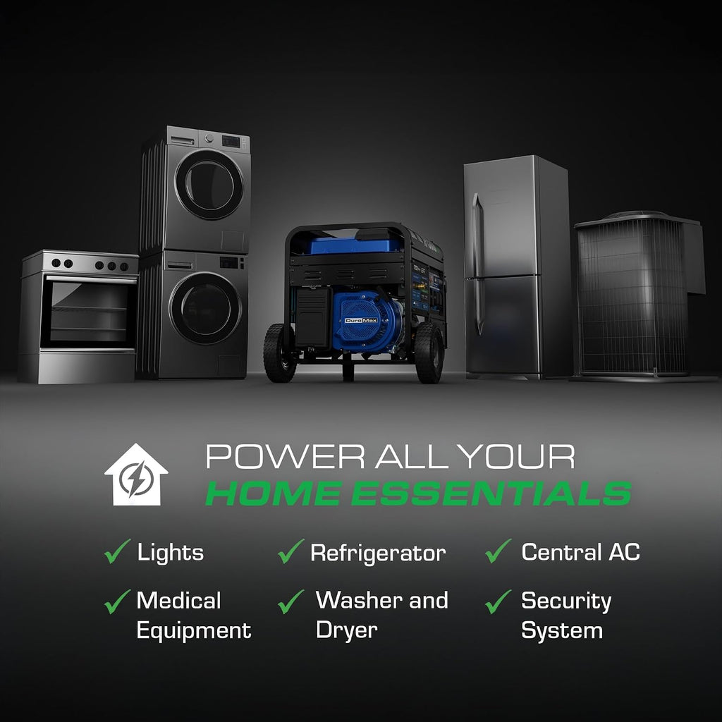 DuroMax XP15000HX+ 15,000-Watt Electric Start Dual Fuel EFI Portable Generator