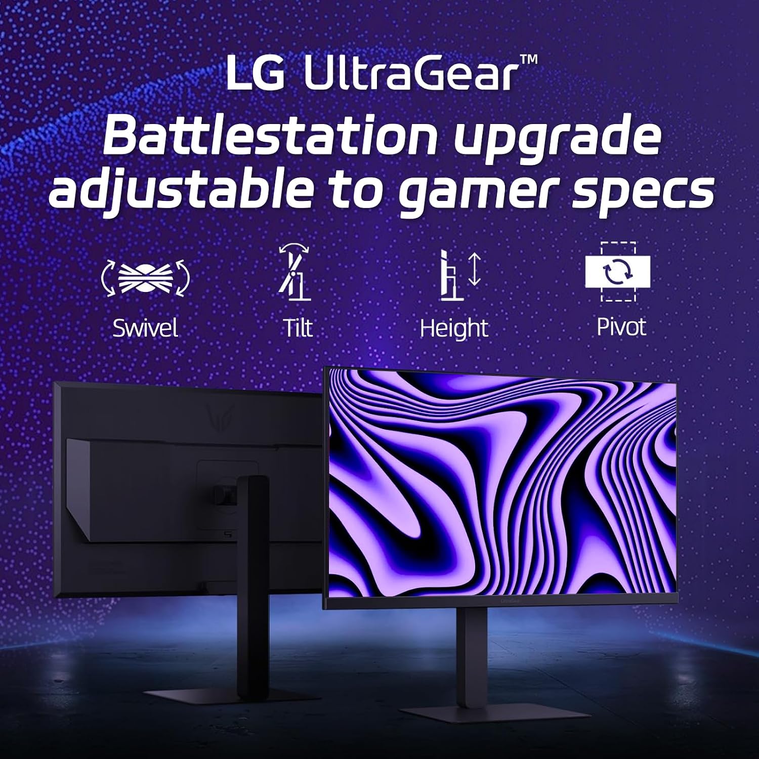 LG 27' QHD Ultragear Monitor, 300Hz, 1ms, NVIDIA G-Sync, AMD FreeSync Premium, VESA DisplayHDR 400,HDMI, Displayport, USB Type-C, Tilt/Height/Swivel & Pivot Adjustment Stand