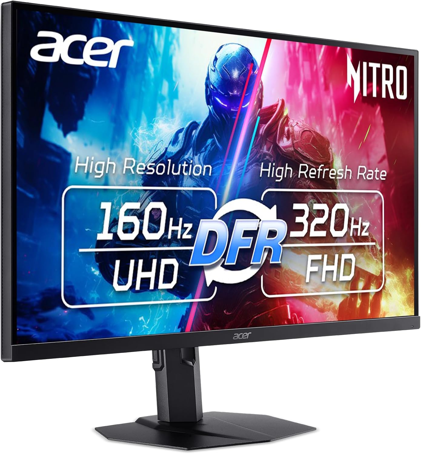 Acer Nitro 31.5' 4K UHD 3840x2160 Gaming IPS MiniLED Monitor | AMD FreeSync Premium | 160Hz Refresh Rate to FHD 320Hz (DFR) | Up to 0.5ms | 1x Display Port 1.4 & 2x HDMI 2.1 Ports | XV325QK V3bmiipprx