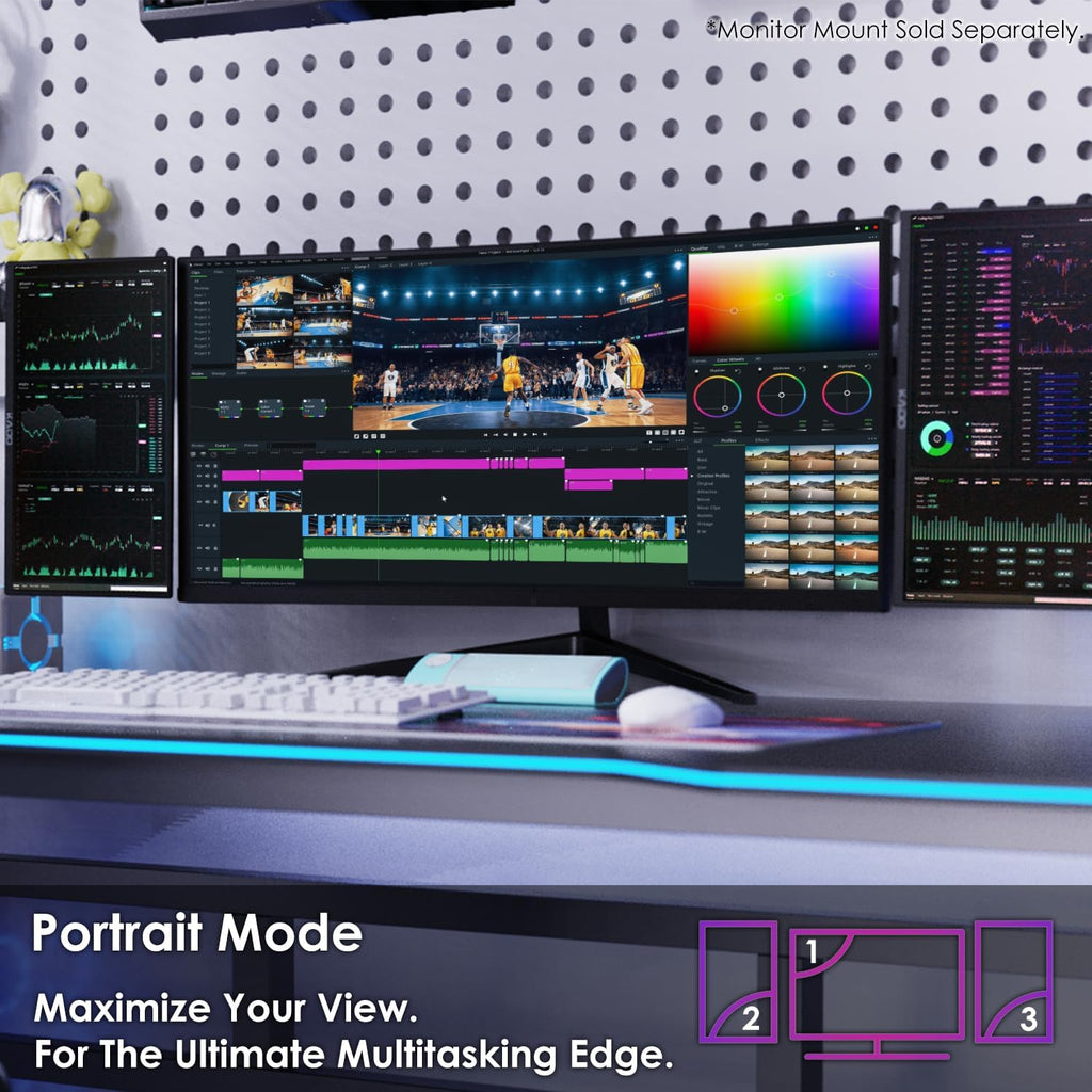 Kado Dual Portable Monitor Setup - 2-Pack 15.6' 1080p IPS Triple Monitor Extender for Laptop, 1920x1080 HDMI USB-C 180° Kickstand Built-in Speakers, Stacked Desktop Setup Office Gaming Daytrading