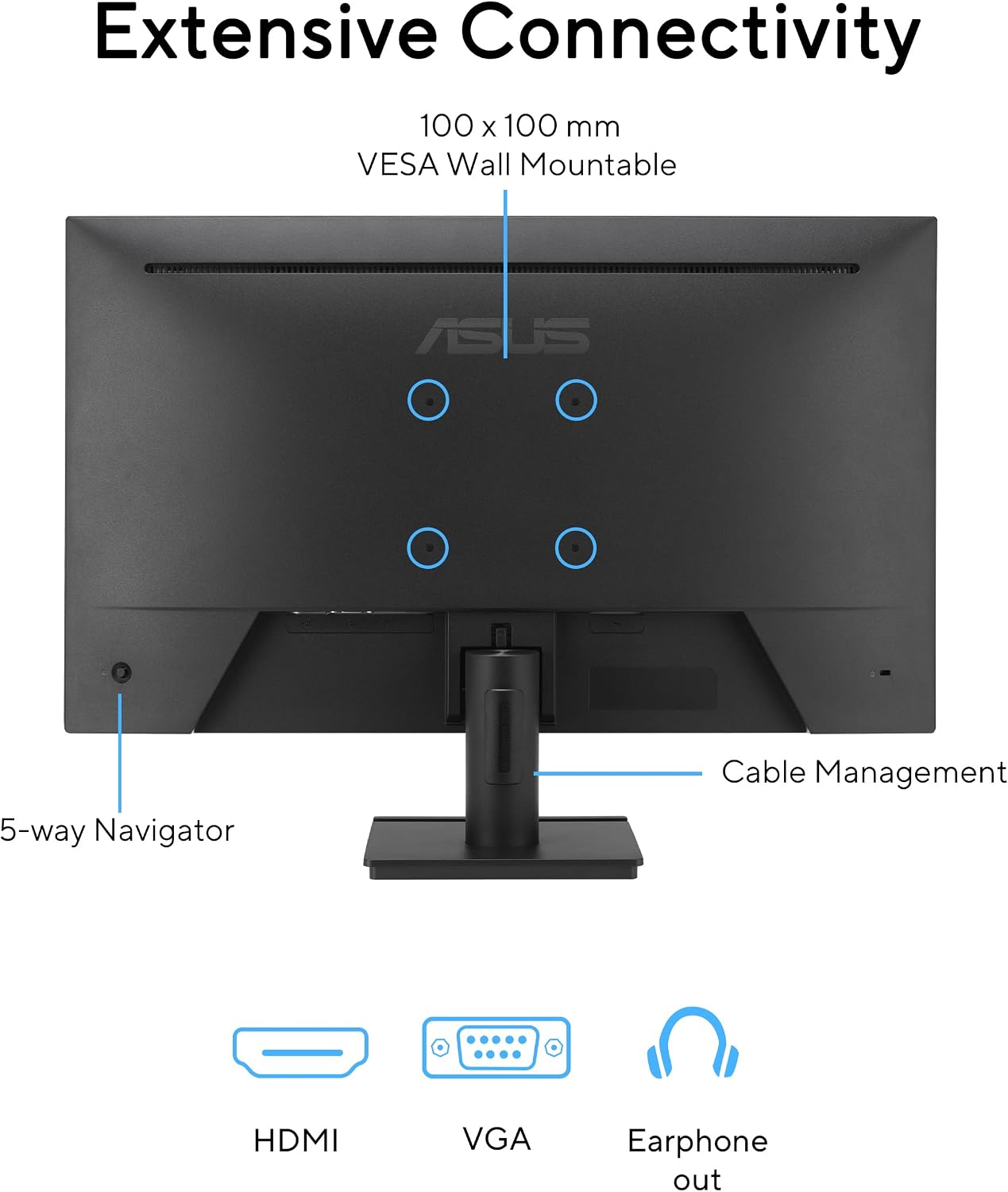 ASUS 27' 1080P Computer Monitor (VA279HG) - Full HD IPS Display, 120Hz, 1ms, Adaptive-Sync, Eye Care, Frameless, HDMI, VESA Mountable, 3 Year Warranty