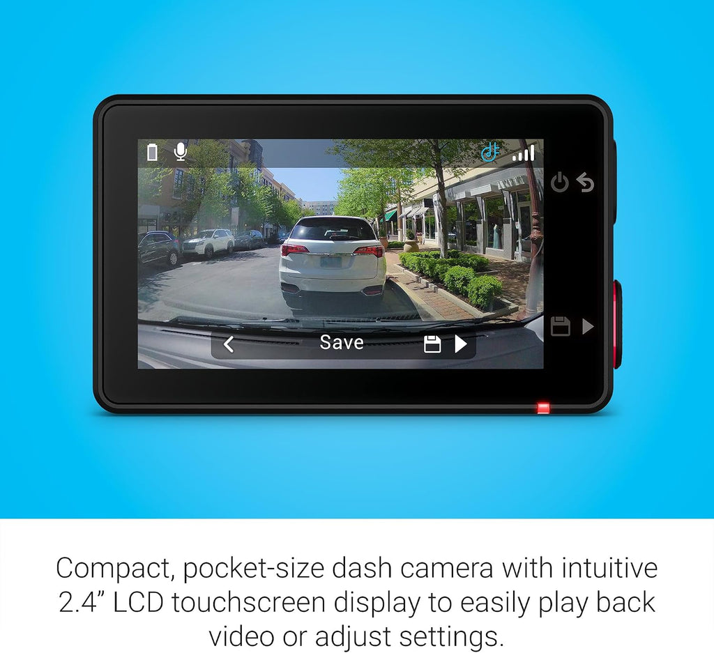 Garmin Dash Cam™ X310, Compact 4k Ultra HD Touchscreen Dash Cam with a 140-degree Field of View, Built in Clarity™ Polarizer, Voice Controlled, GPS, 2.4' Display, Automatic Recording