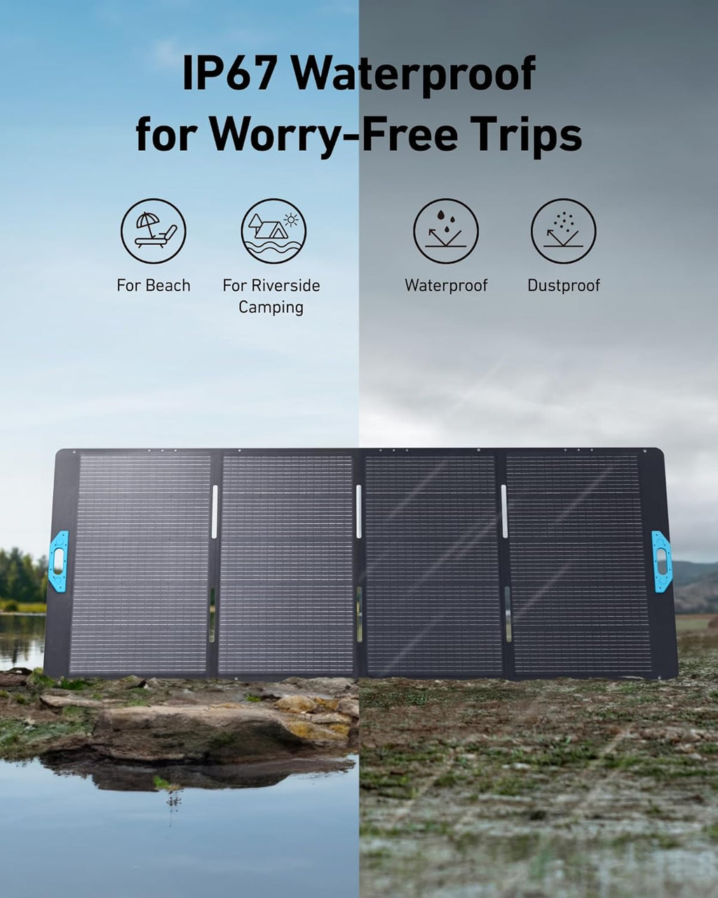 Anker SOLIX F3800 Portable Power Station with 400W Solar Panel, 3840Wh LiFePO4 Battery, 6000W AC output with 120V/240V, Solar Generator for Home Use, RV, Emergencies, Power Outages, Outdoor Camping