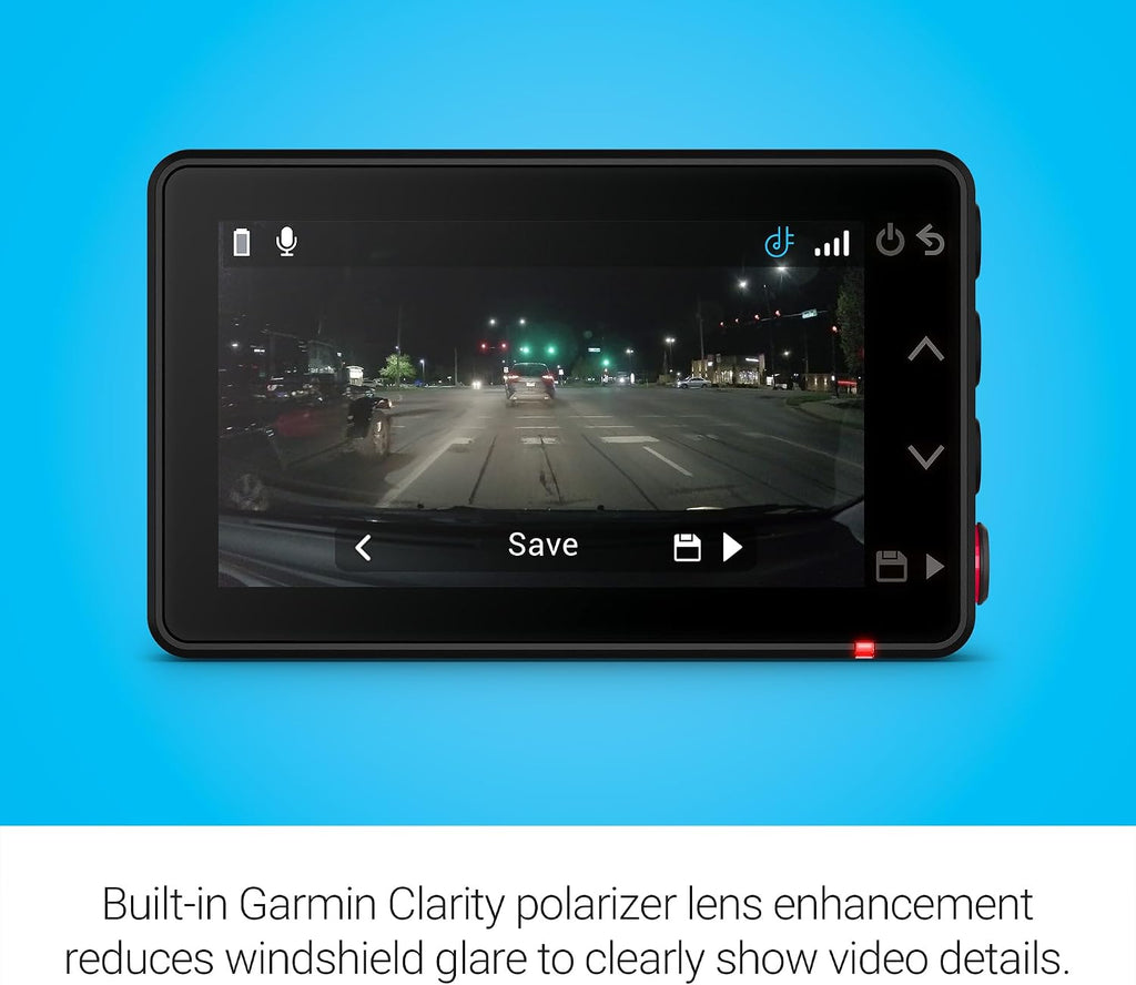 Garmin Dash Cam™ X210, Compact 1440p HD Dash Cam with a 140-degree Field of View, Built in Clarity™ Polarizer, Voice Controlled, GPS, 2.4' Display, Automatic Recording