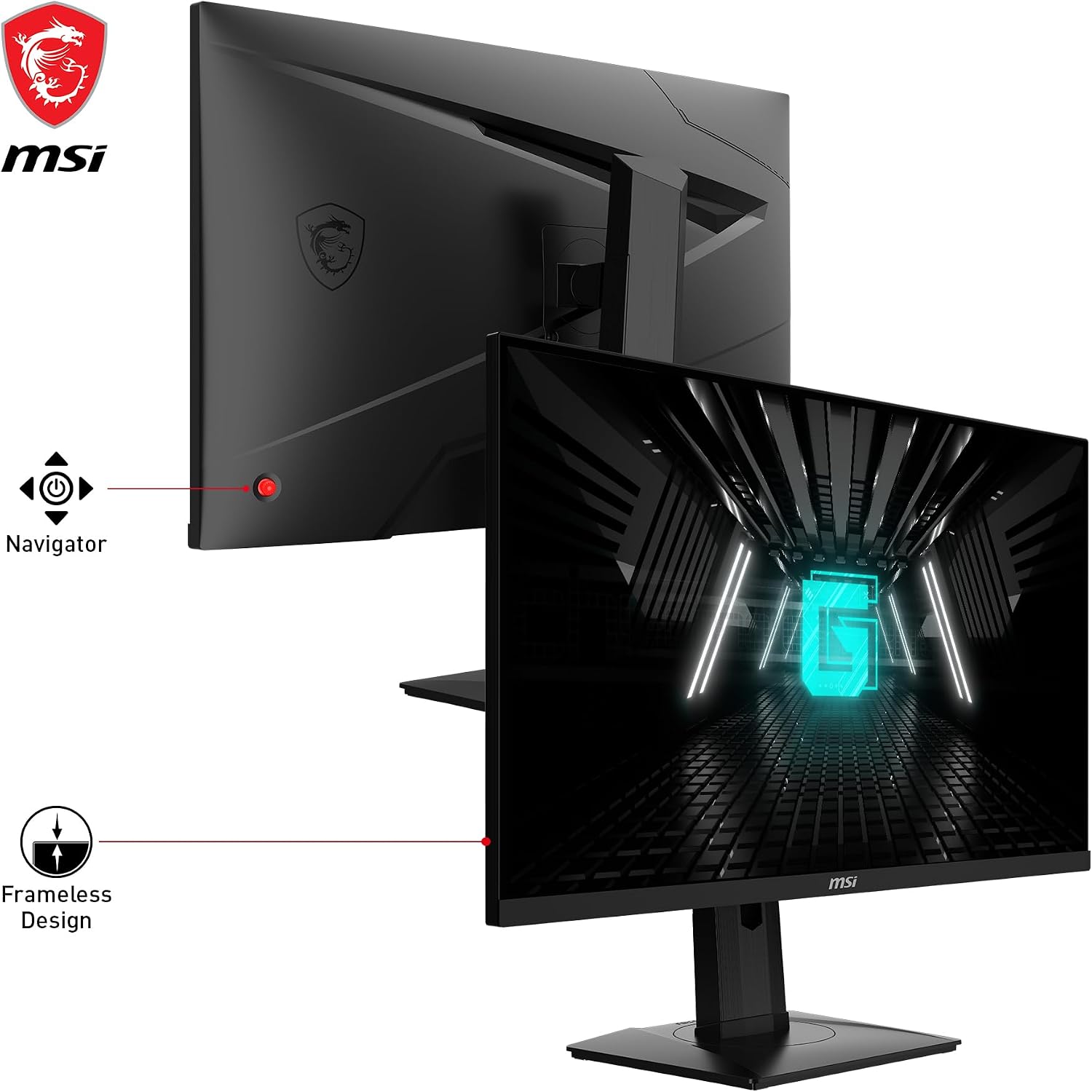 msi G274QPF-QD, 27' Gaming Monitor, 2560 x 1440(QHD), IPS, 170Hz, FreeSync Premium, HDR400, HDMI, Displayport, USB C, Tilt
