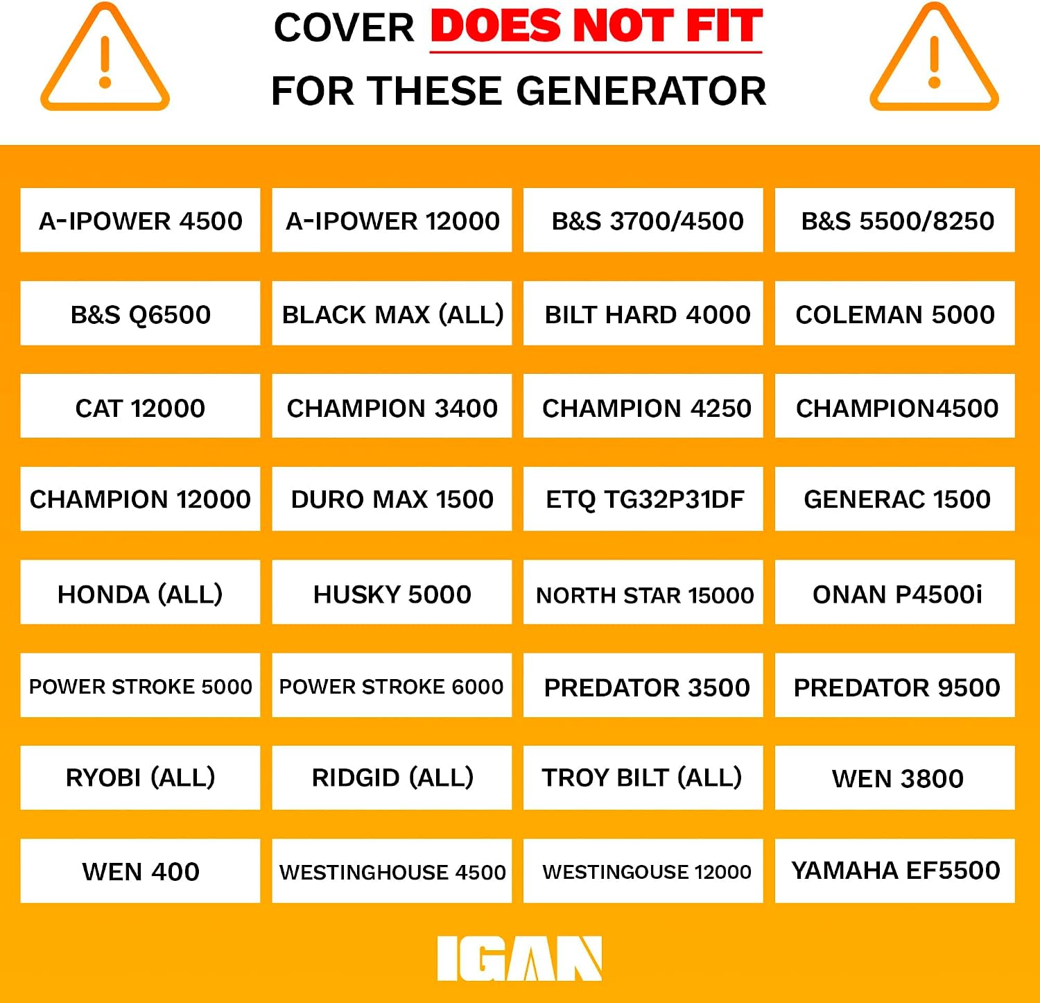 IGAN Generator Covers While Running for most 3500w-12000w Generators - Ultra Heavy Duty Generator Covers for Outside - Portable Waterproof Generator Cover, Generator Enclosure Outdoor Gray