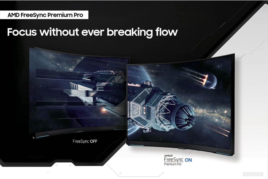 Samsung 32' Odyssey Neo G8 (G85NB) 4K UHD 240Hz 1ms G-Sync 1000R Curved Gaming Monitor, Quantum HDR2000, AMD FreeSync Premium Pro, Matte Display, DisplayPort, Black & White, LS32BG852NNXGO