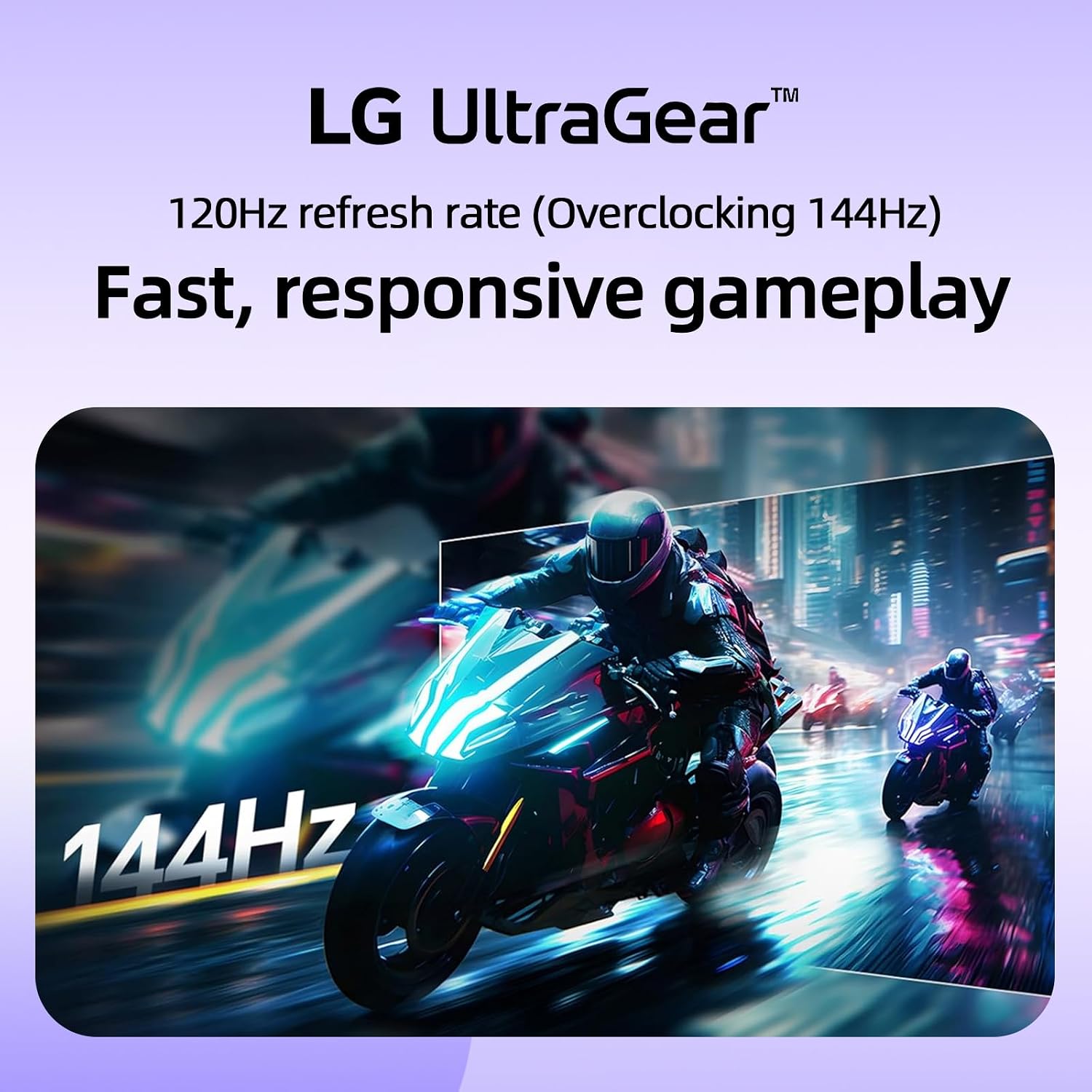 LG 24 inch Ultragear Gaming Monitor, FHD IPS Display, 144Hz Overclock, 1ms MBR, HDR10, 99% sRGB, NVIDIA G-SYNC Compatible & AMD FreeSync, Black Stabilizer, HDMI, DisplayPort, VESA Mountable, Tilt