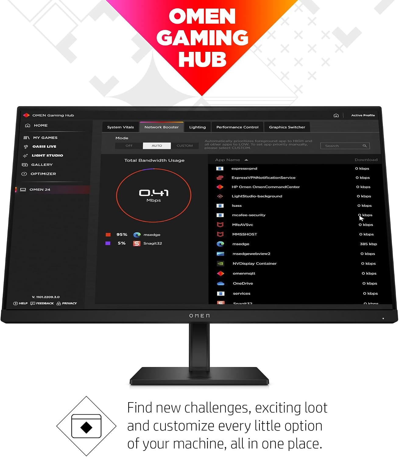 HP OMEN 27q QHD 165Hz Gaming Monitor, QHD Display (2560 x 1440), IPS Panel, 99% sRGB, 95% DCI-P3, 16:9, AMD FreeSync Premium Technology, 27q (2023)