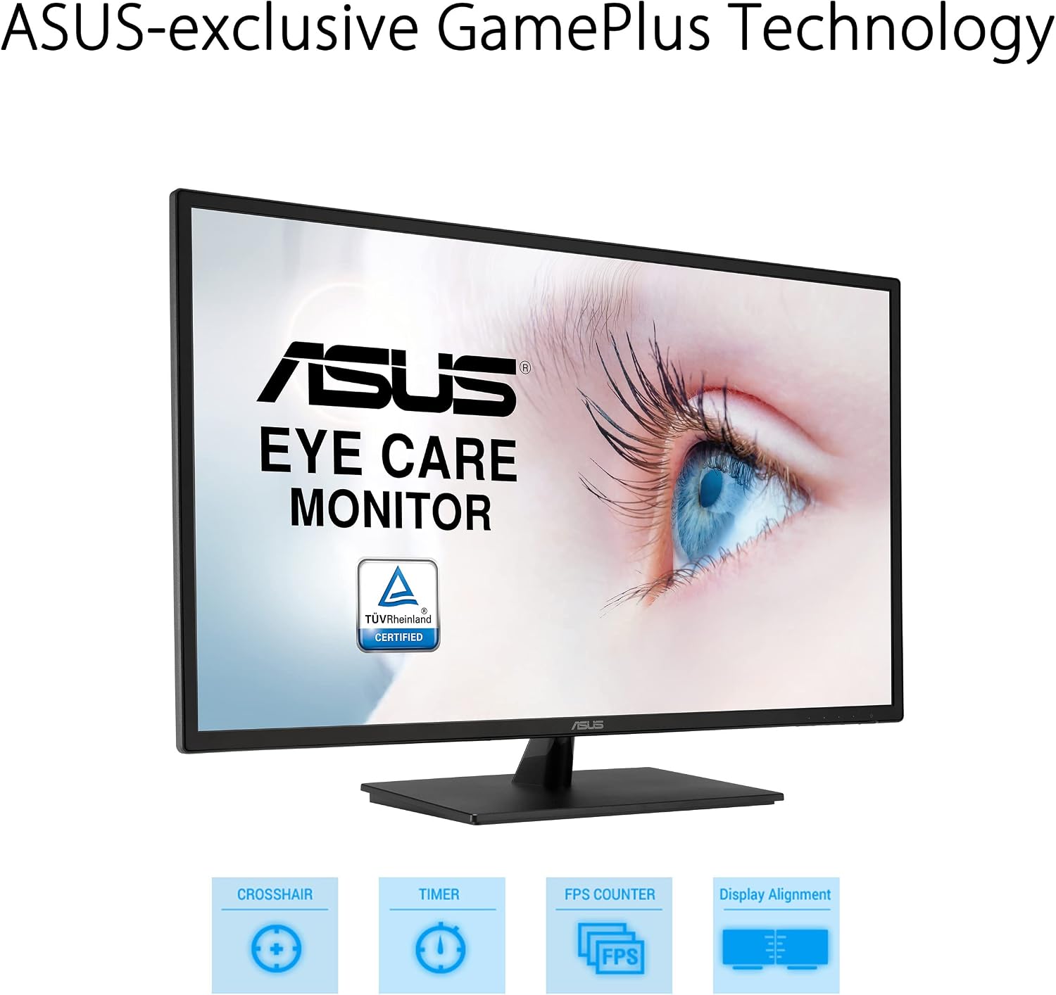 ASUS 32 Inch 1080P Monitor (VA329HE) - Full HD, IPS, 75Hz, Adaptive-Sync, Eye Care, Low Blue Light, Flicker Free, HDMI, VGA, Wall Mountable, Tilt Adjustable, Black
