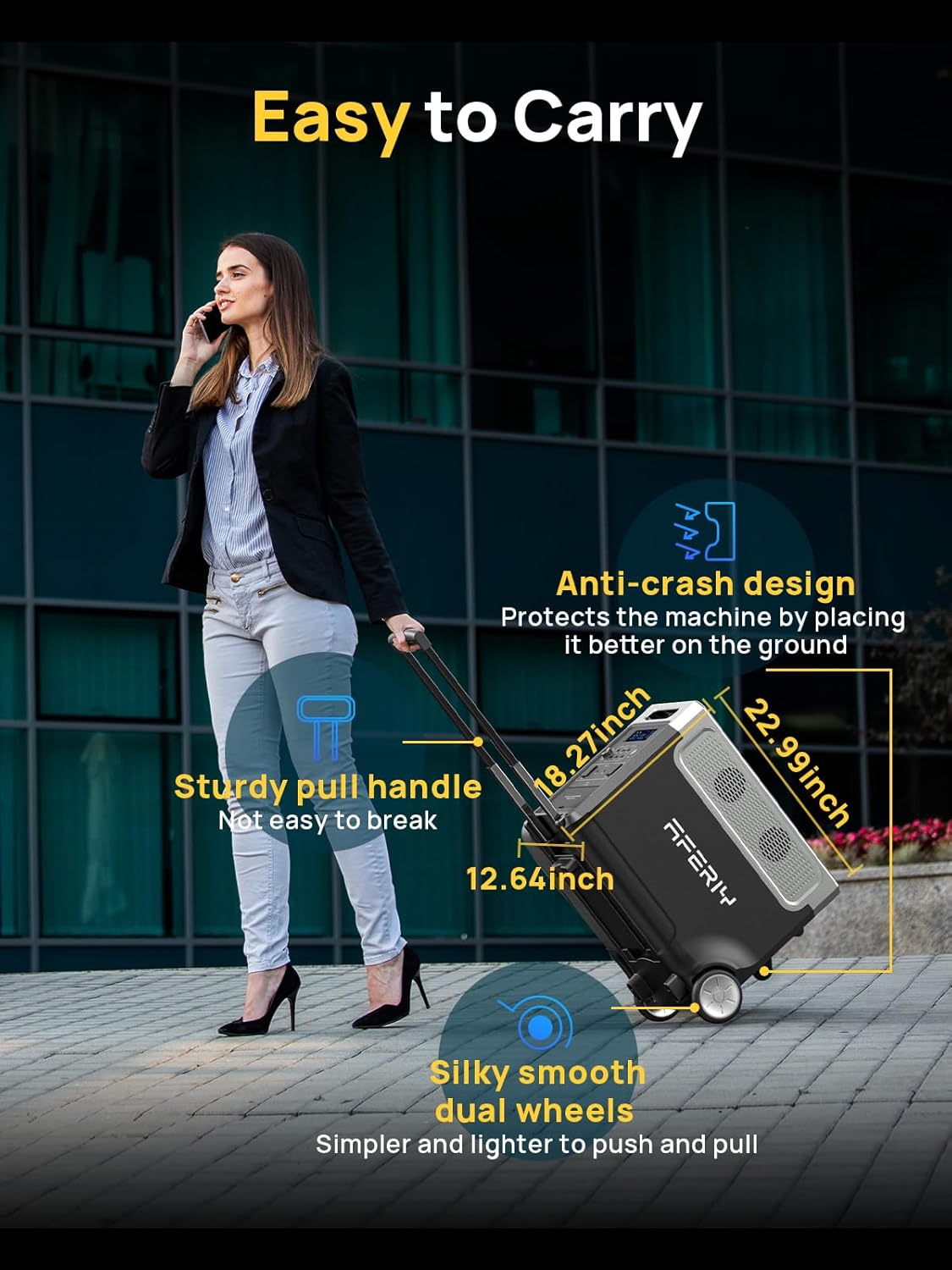 AFERIY 3840Wh Portable Power Station,120V AC Outlets x 5,2.5H Fast Charge,3600W(Peak 7200W),LiFePO4 Battery Power Station,Solar Generator for Home,Outdoor Camping,Power Outage,Camping,RV,Emergencies