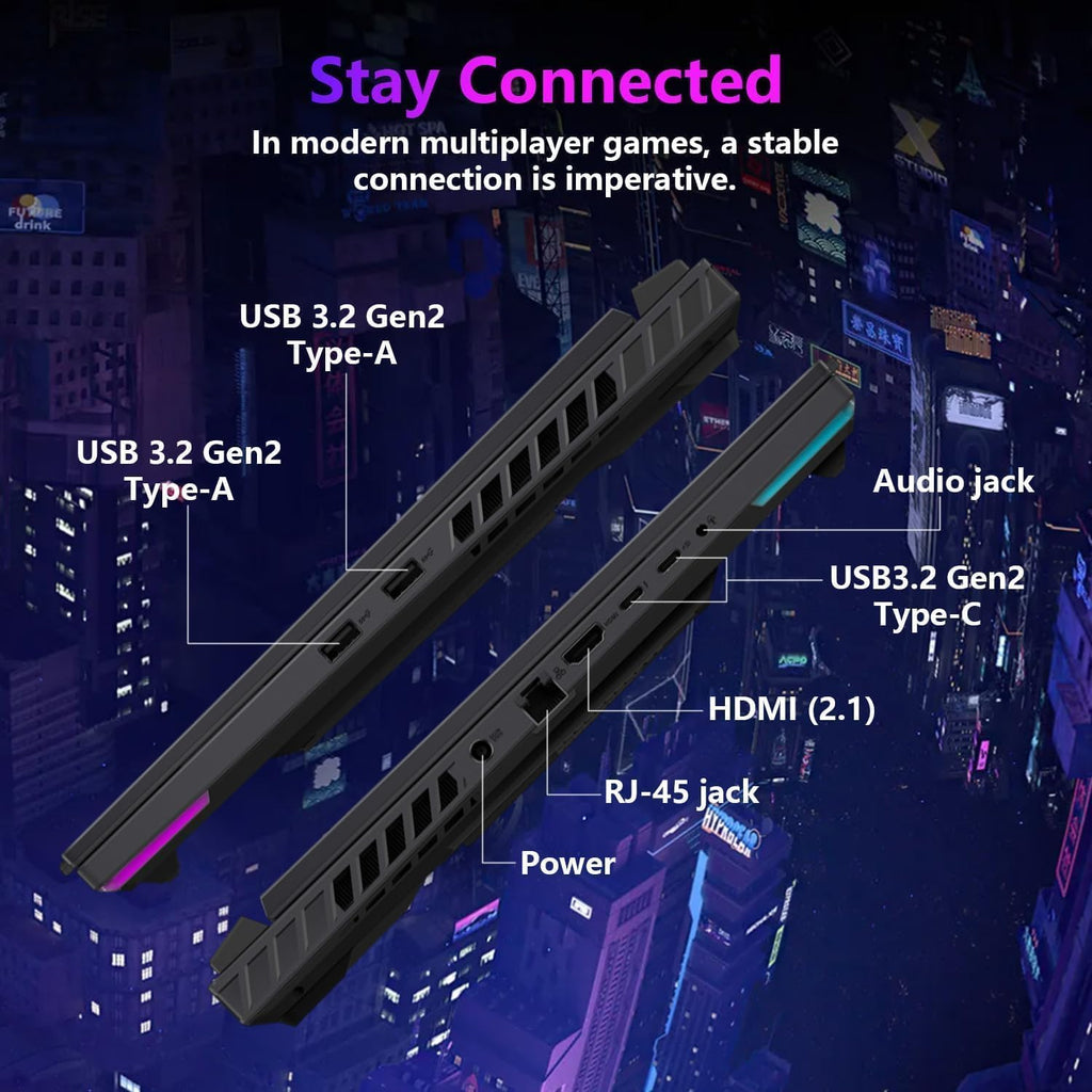 ASUS ROG Strix G16 Gaming Laptop, NVIDIA GeForce RTX 5070 Ti, 16' 16:10 165Hz IPS Display, AMD Ryzen 9 8940HX (Up to 5.3 GHz), 32GB DDR5 RAM, 2TB SSD, WiFi 6E, Backlit KB, Win11 Pro, with Accessories