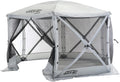 CLAM Quick-Set Pop Up Screen Tent, Escape, 11.5 ft, Instant Setup Gray Outdoor Gazebo Canopy Shelter, 6-Person Bug-Free Camping Tent for Patio, Backyard, Tailgating - Gray