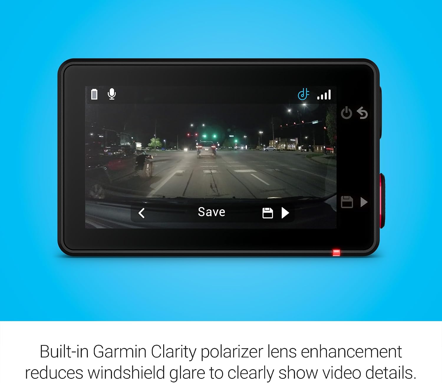Garmin Dash Cam™ X310, Compact 4k Ultra HD Touchscreen Dash Cam with a 140-degree Field of View, Built in Clarity™ Polarizer, Voice Controlled, GPS, 2.4' Display, Automatic Recording