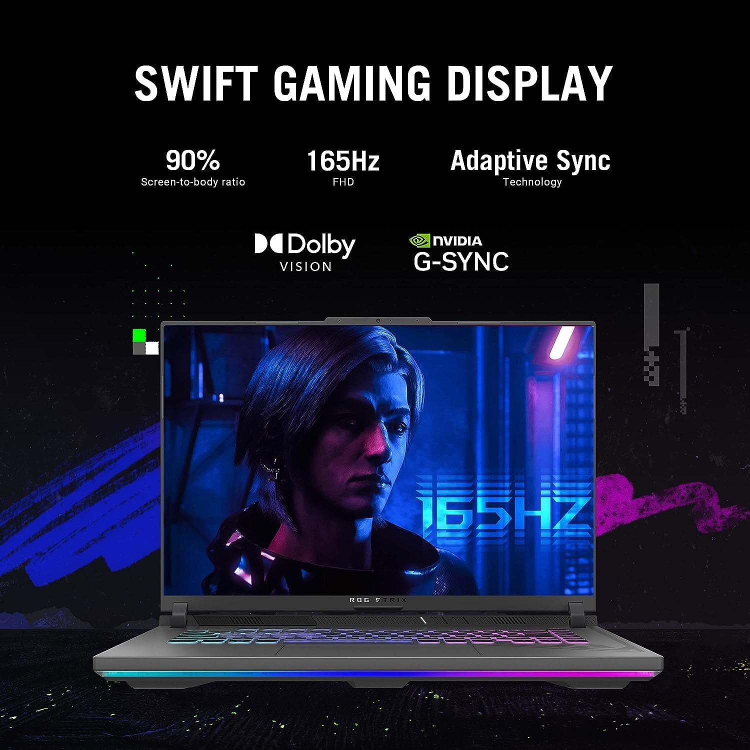 ASUS ROG Strix G16 Gaming Laptop 2025, AMD Ryzen 9 8940HX, NVIDIA RTX 5070Ti 12GB GDDR7, 16' WUXGA 165Hz 3ms Display, 64 GB DDR5 RAM, 4 TB PCIe SSD, RGB KB, Dolby Atmos, Win 11 Pro, Eclipse Grey