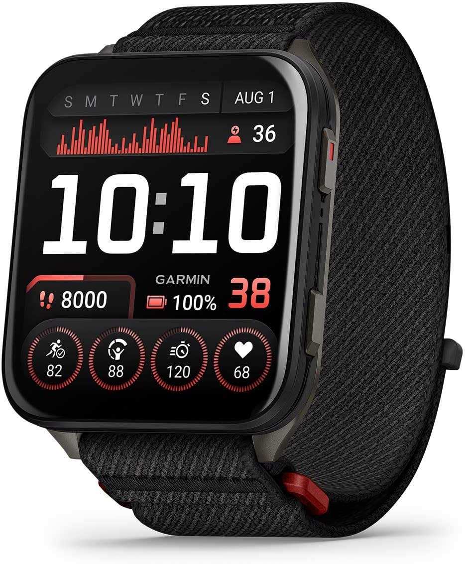 PlayBetter Garmin Venu X1 (Black/Slate Titanium) Fitness GPS Smartwatch Bundle - 2' Thin AMOLED Display, Advanced Health and Fitness 5000mAh Portable Charger & HD Screen Protectors