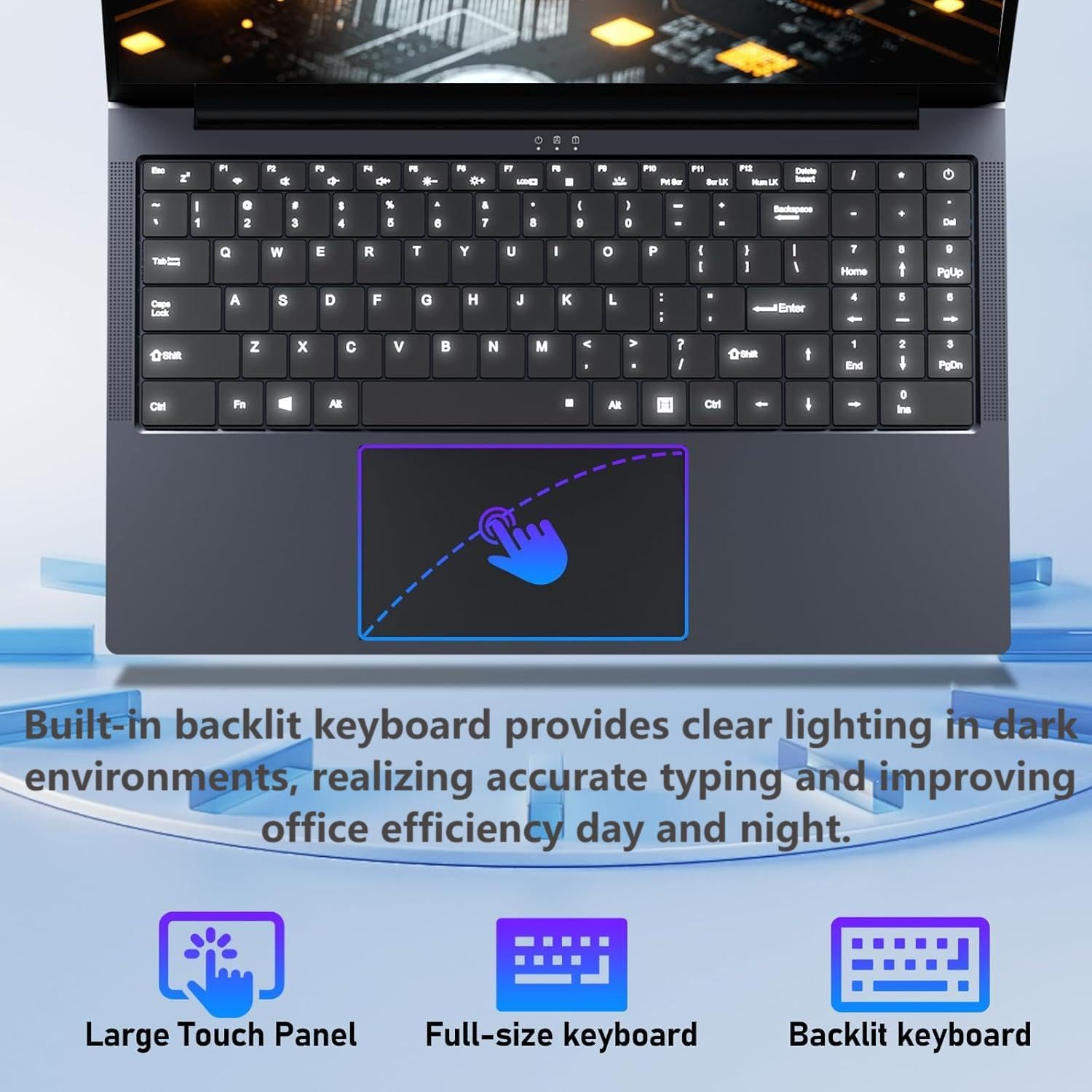 KUMNOSAL Laptop, 16 Inch Laptop Computer i5 (Up to 3.6GHz) for 16GB RAM 512GB SSD, FHD 1920 * 1200p, UHD Graphics 617,180° Opening, Backlit Keyboard with Numeric Keypad Lap Top for Business Student