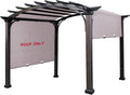 SCOCANOPY Replacement Sling Top Compatible with Lowe's Allen + roth 10 ft x 10 ft Freestanding Pergola, #L-PG152PST-B (Size: 200' (L) x 103' (W)),Brown