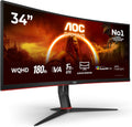 AOC Gaming CU34G2XP/BK skaerm - WLED -