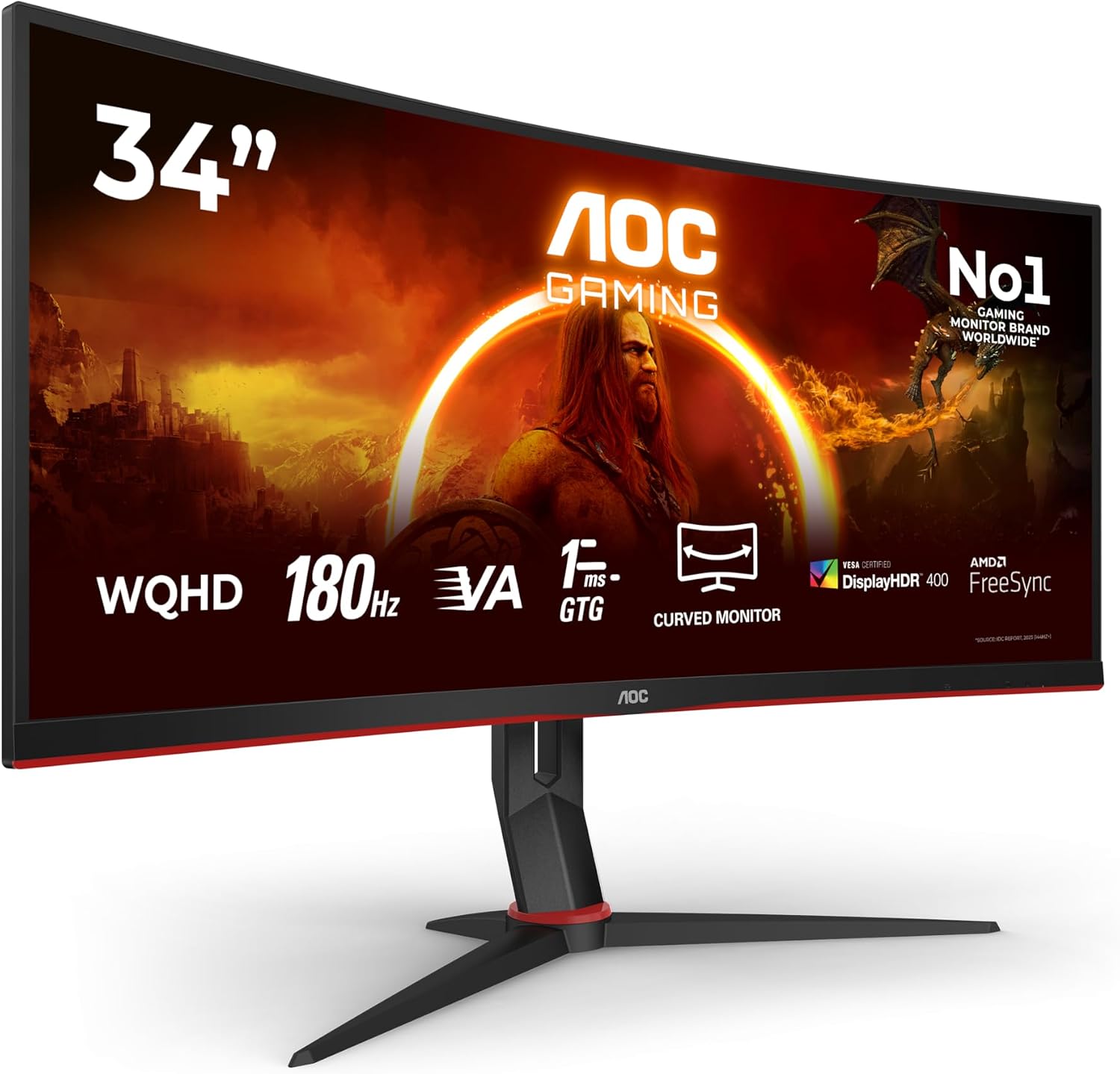 AOC Gaming CU34G2XP/BK skaerm - WLED -