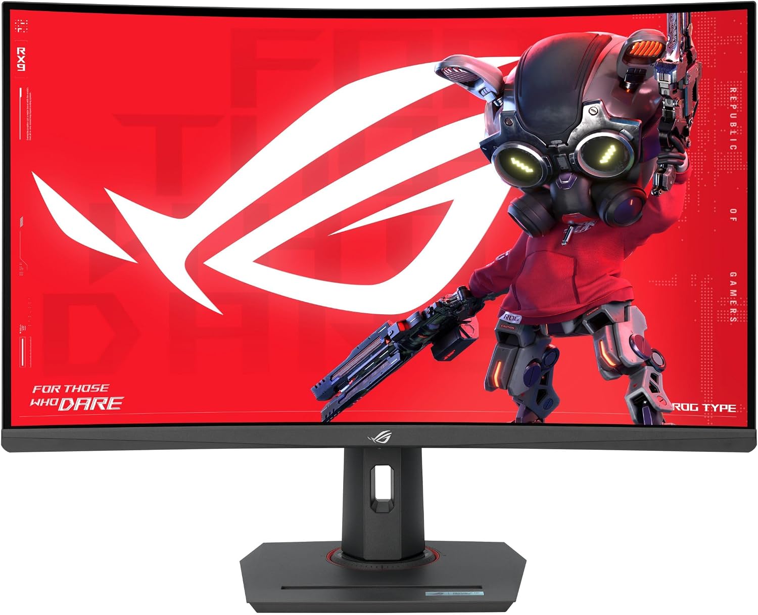 ASUS ROG Strix 32' 1440P USB-C Curved HDR400 Gaming Monitor (XG32WCMS) - QHD (2560x1440), 280Hz, 1ms, Fast VA, Extreme Low Motion Blur Sync, DisplayWidget, Tripod Socket, AI Gaming, 3 yr Warranty