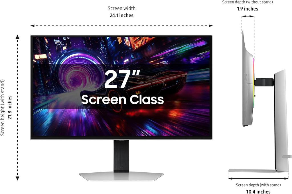 SAMSUNG 27-inch Odyssey QD-OLED G8 (G81SF), 4K, 240Hz, Gaming Monitor, 0.03ms Response Time, DisplayHDR True Black 400, AMD FreeSync™ Premium Pro, Ergonomic Stand, LS27FG810SNXZA, 2025