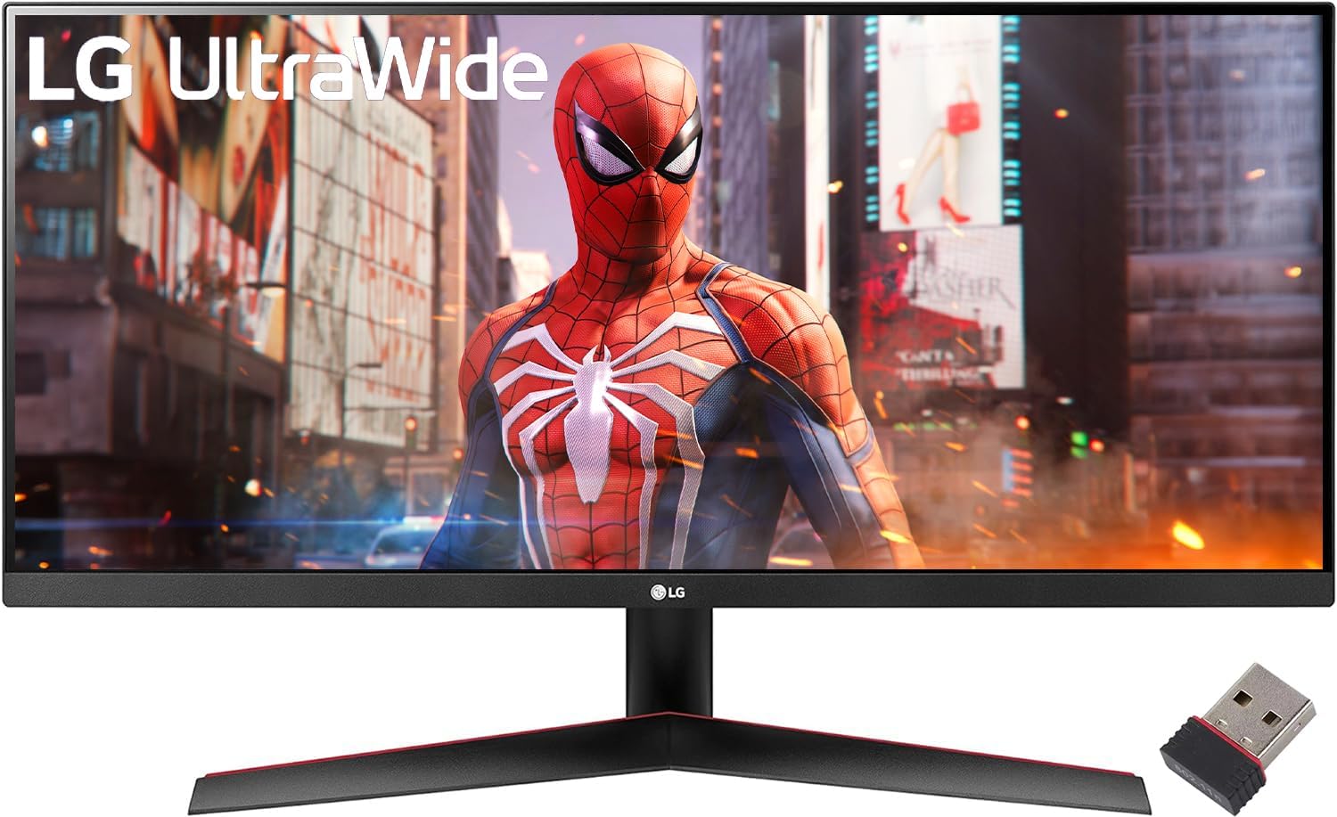 LG 29' UltraWide Monitor, 21:9 FHD (2560 x 1080) IPS Display, sRGB 99% Color Gamut, HDR 10, 3-Side Virtually Borderless Display, USB Type-C, HDMI, for Gaming, Business, Personal, with Gaming Mouse