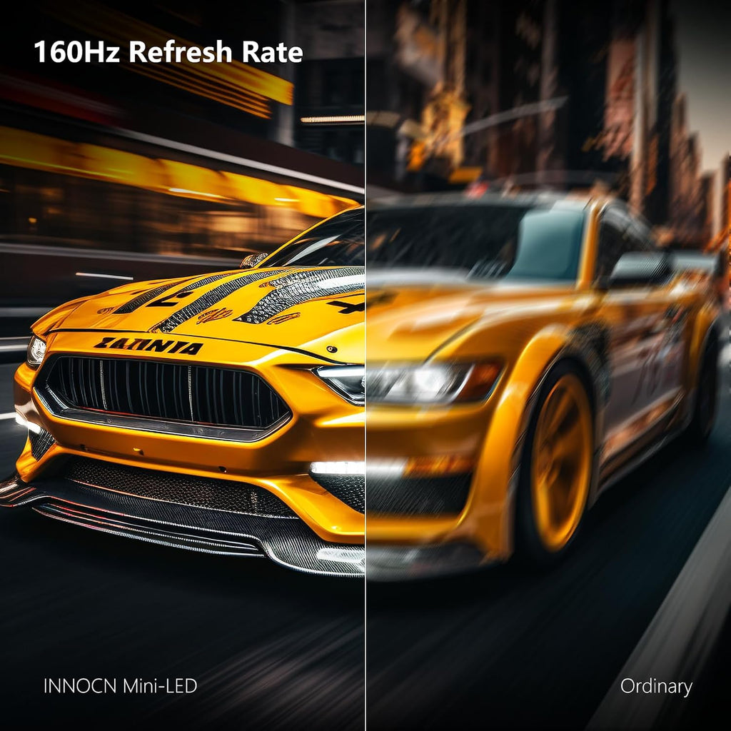 INNOCN 32' Mini LED 4K 160Hz 3840 x 2160P HDR1000 Monitor 1ms IPS HDMI 2.1, 99% DCI-P3, USB Type-C Connectivity, Height Adjustable Stand - Black (2026)