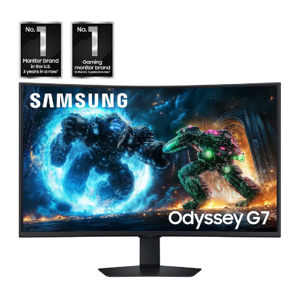 Samsung 37' Odyssey G7 (G75F) 4K UHD Resolution, 165Hz, Curved Gaming Monitor, 1ms Response Time (GtG), VESA DisplayHDR™ 600, AMD FreeSync™ Premium Pro, LS37FG75DENXZA, 2025