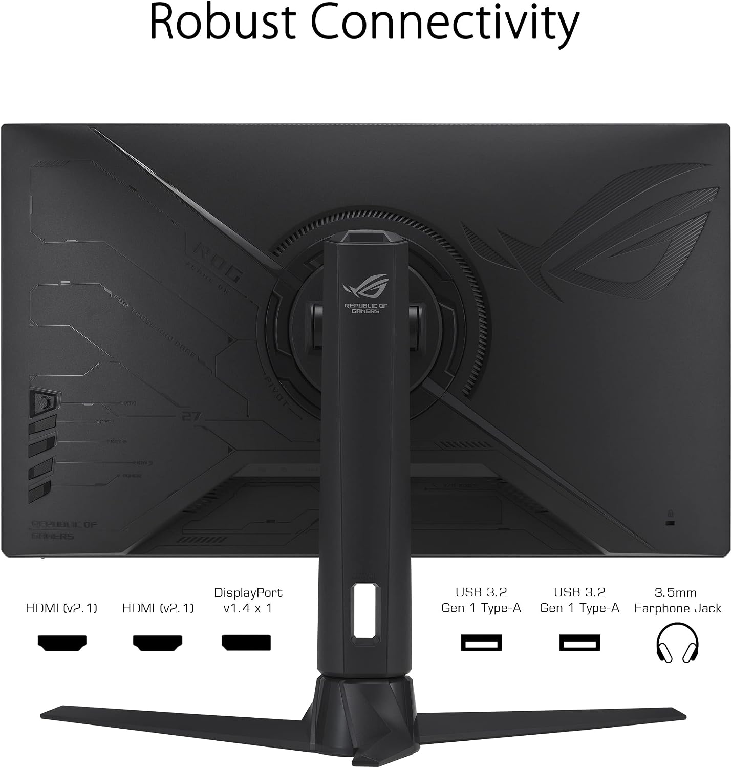 ASUS ROG Strix 27' 1440P Gaming Monitor (XG27AQMR) - 27', QHD (2560 x 1440), Fast IPS, 300Hz, 1ms, G-SYNC Compatible, FreeSync Premium Pro, Extreme Low Motion Blur Sync, DisplayPort, DisplayHDR 600