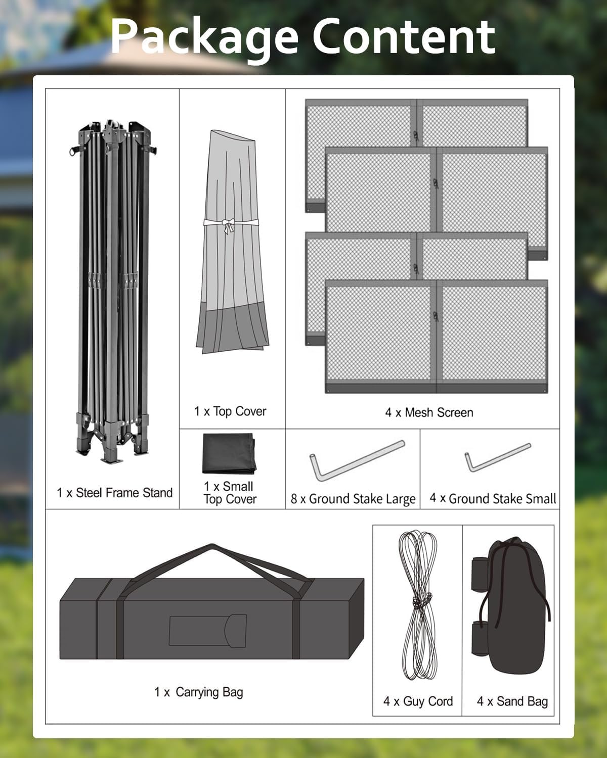 12x12FT Pop Up Gazebo, Instant Backyard Canopy Tent with Mosquito Net & Double Roof, Pop-Up Gazebo Canopies Adjustable Height for Patio, Party, Red