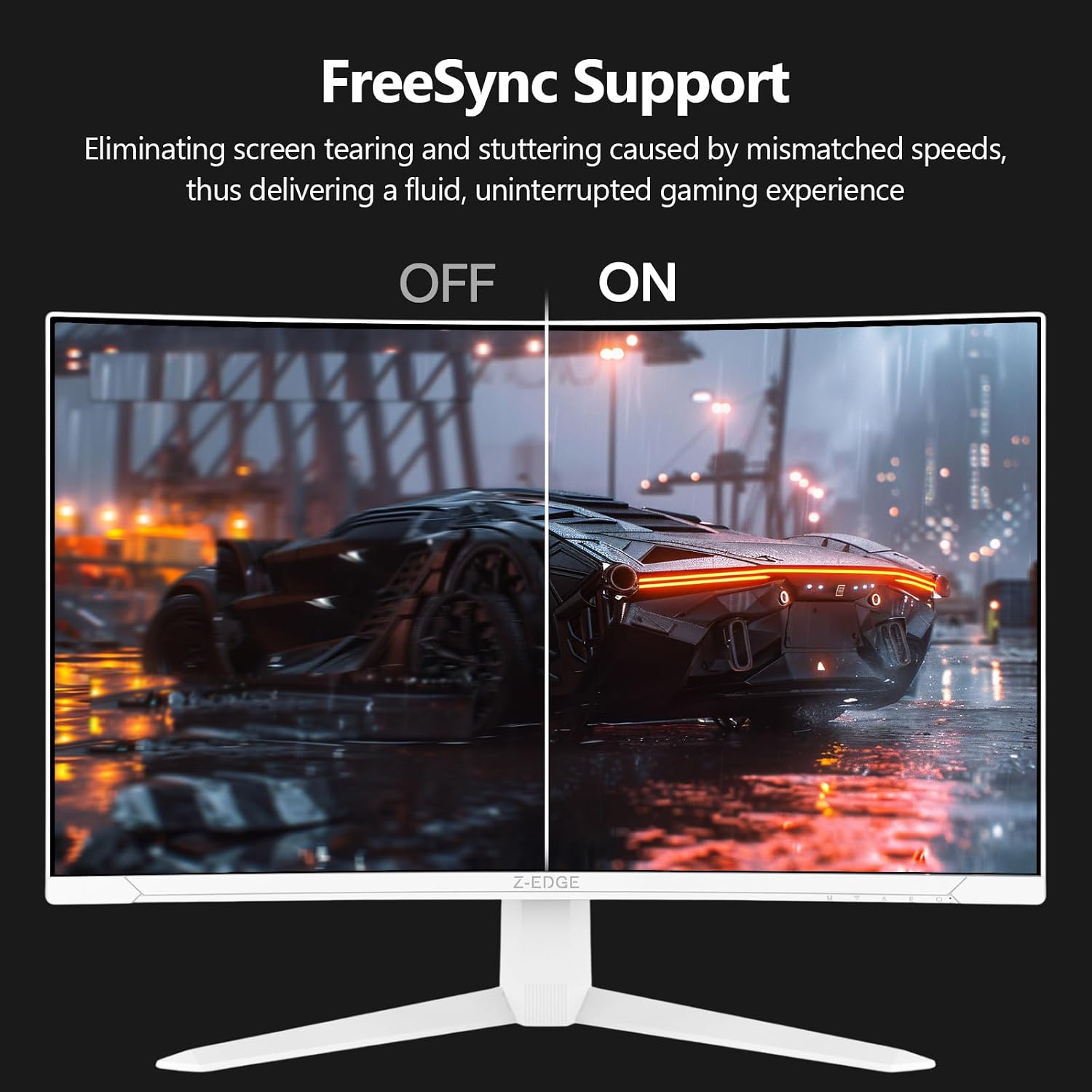 Z-Edge 27 inch Curved Gaming Monitor, FHD 1080P 300Hz Curved Monitor 1500R Computer Monitor, MPRT 1ms Monitor, 16.7M Colors, UG27S 2X DP 1.4 Ports and 2X HDMI 2.0 Ports (White)
