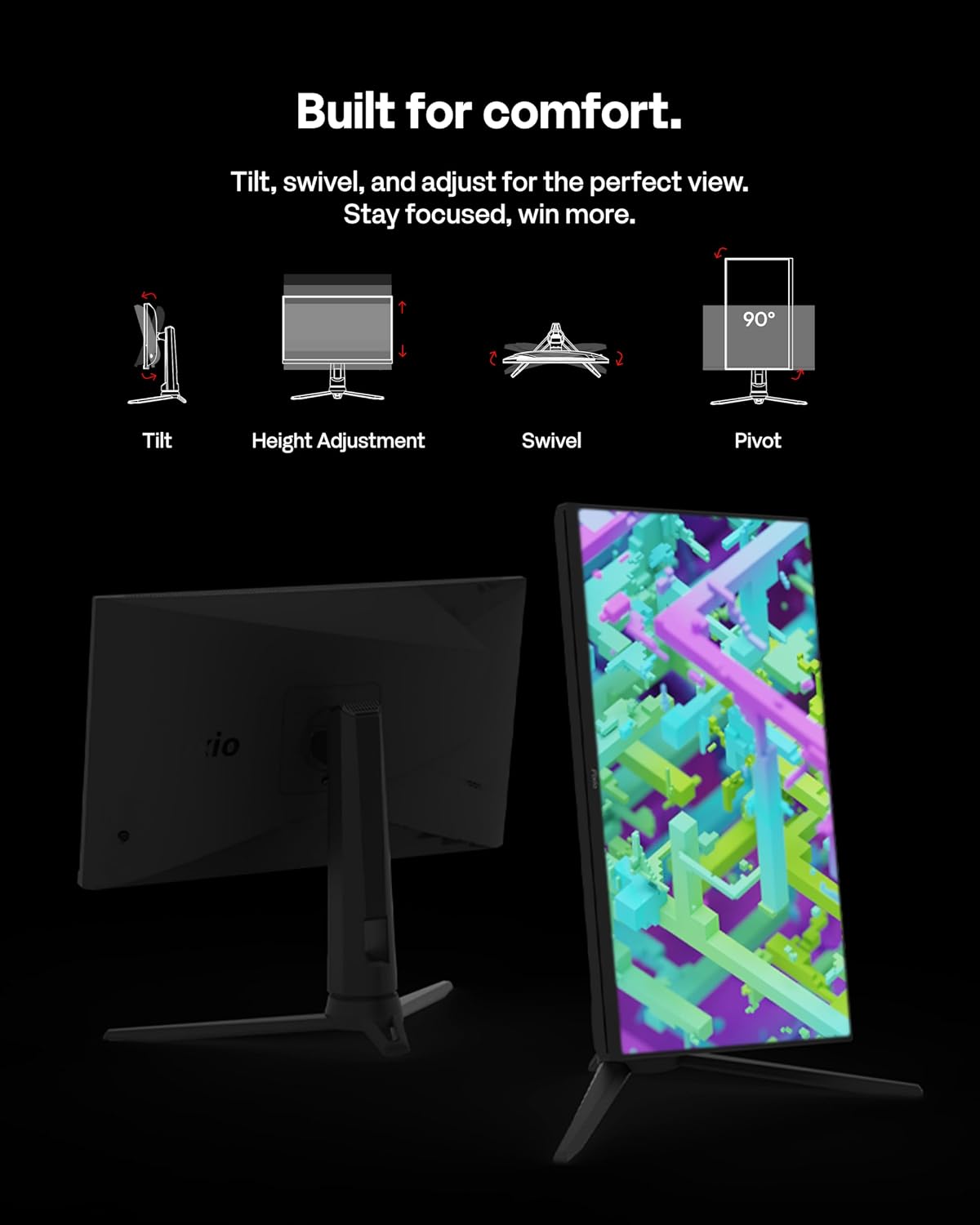 Pixio PX248 PRO V2 24 inch 200Hz Refresh Rate FHD 1080p Resolution Fast IPS Panel 1ms GTG Response Time Gaming Monitor
