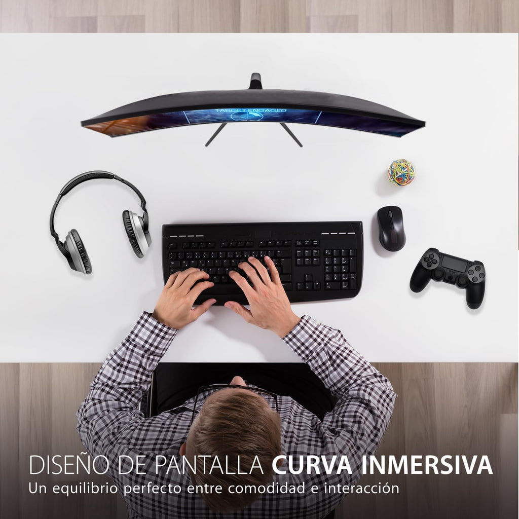 ViewSonic VX2718-PC-MHD 27 Inch Curved 1080p 1ms 200Hz Gaming Monitor with FreeSync, HDMI and Display Port (Renewed)