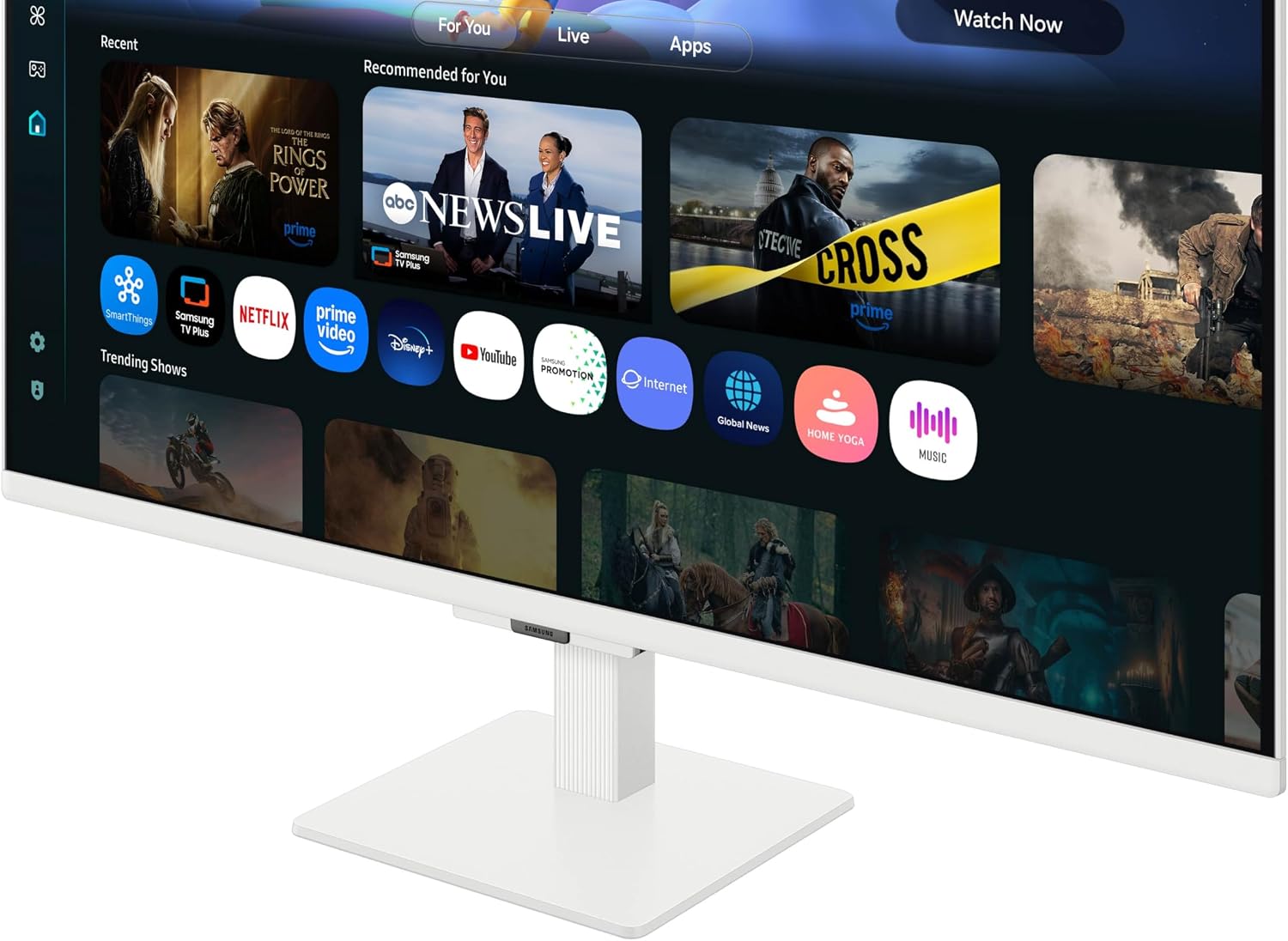 Samsung 32-Inch M5 (M50F) Series FHD Smart Monitor with Streaming TV, Speakers, HDR10, Gaming Hub, Multiple Ports, Workout Tracker, Vision Accessibility Tools, White, LS32FM503ENXZA