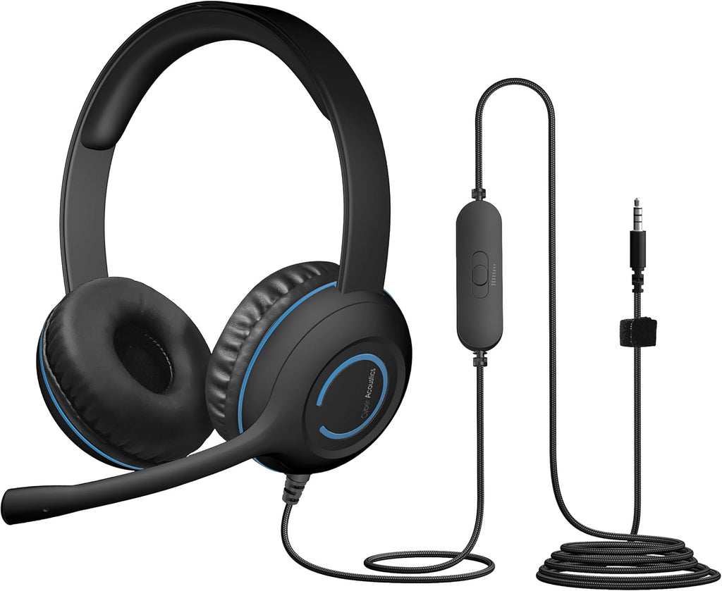 Cyber Acoustics 3.5mm Stereo Headset (AC-5002-20) – Durable, Crisp, and Clear Communication in Classrooms and at Home - 20 Pack