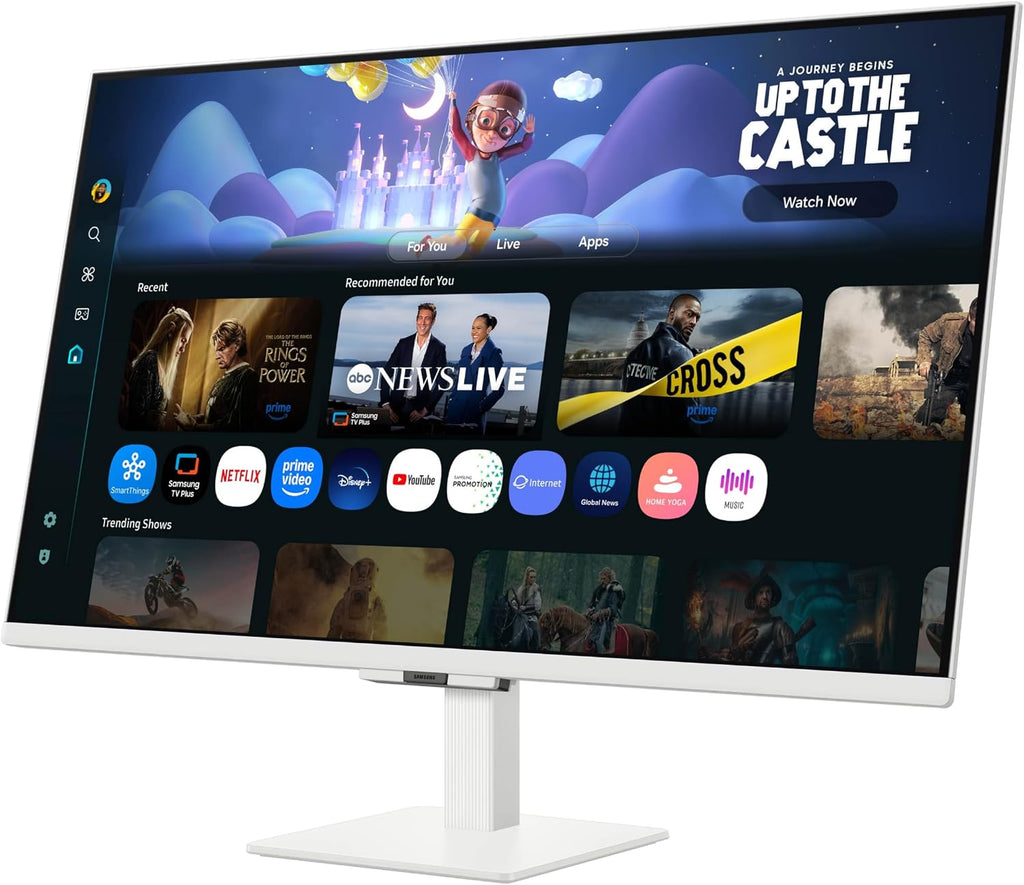 Samsung 32-Inch M5 (M50F) Series FHD Smart Monitor with Streaming TV, Speakers, HDR10, Gaming Hub, Multiple Ports, Workout Tracker, Vision Accessibility Tools, White, LS32FM503ENXZA