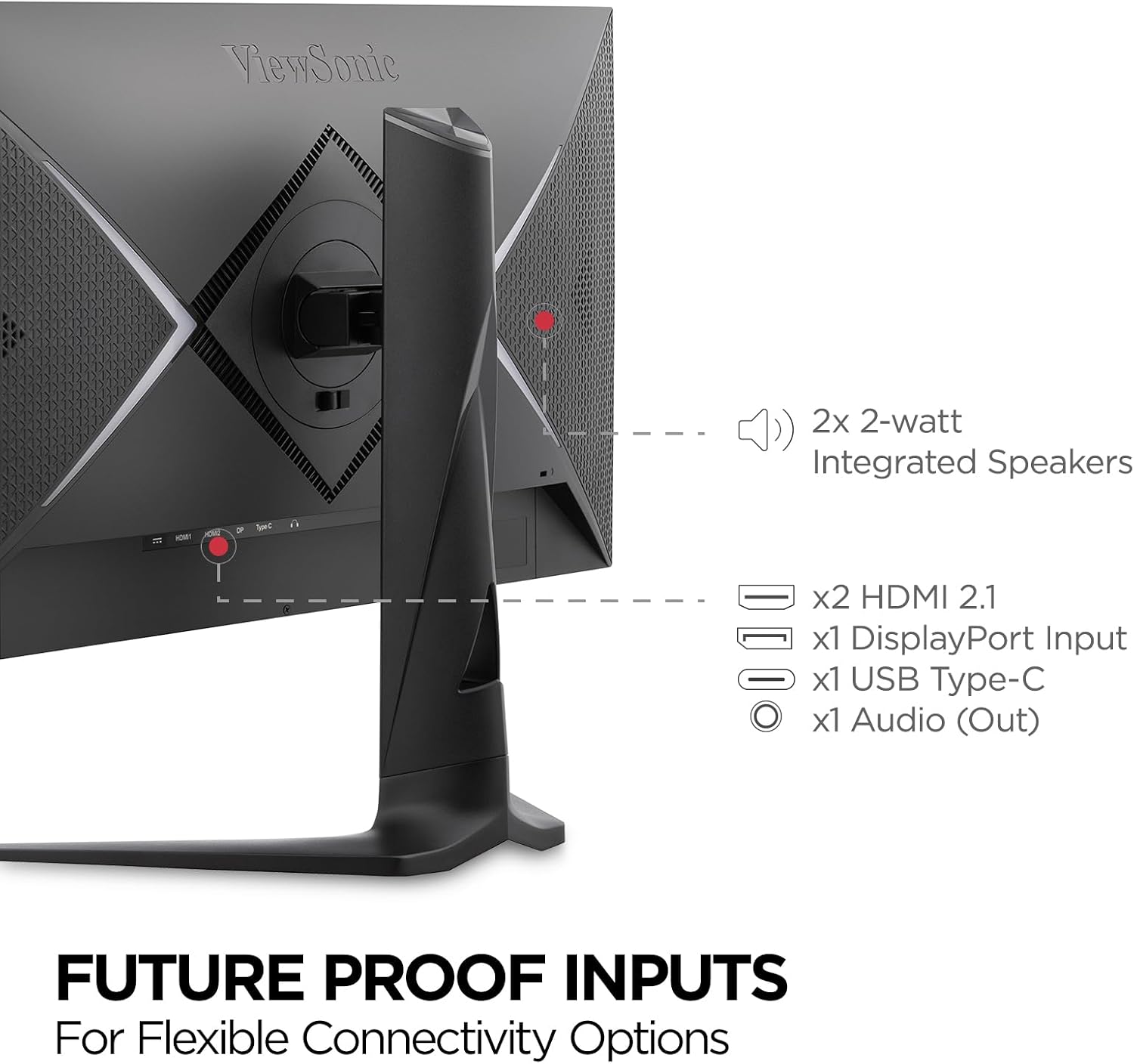 ViewSonic XG2736-2K 27 Inch 1440p Gaming Monitor, IPS with 240Hz and 0.5ms for Pro-Level Gameplay, FreeSync Premium and G-Sync Compatible, Advanced Ergonomics, 65W USB-C, HDMI, and DisplayPort Inputs