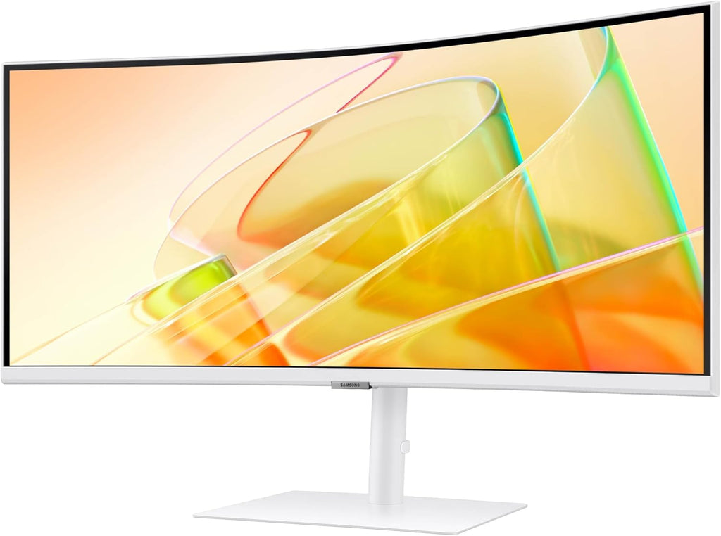 Samsung 34' ViewFinity (S65TC) Series Ultra-WQHD 1000R Curved Computer Monitor, HDR10, 100Hz, AMD FreeSync, Thunderbolt 4, Height Adjustable Stand, Built-in Speakers, Eye Care, LS34C650TANXGO, 2024