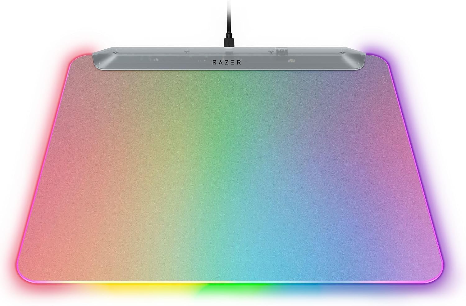 Razer Firefly V2 Pro Fully Illuminated RGB Gaming Mouse Mat: Backlit Design - 15 Zone Chroma Lighting - USB 2.0 Port - Detachable USB Type C Cable - Micro Textured Surface - Anti Slip Base