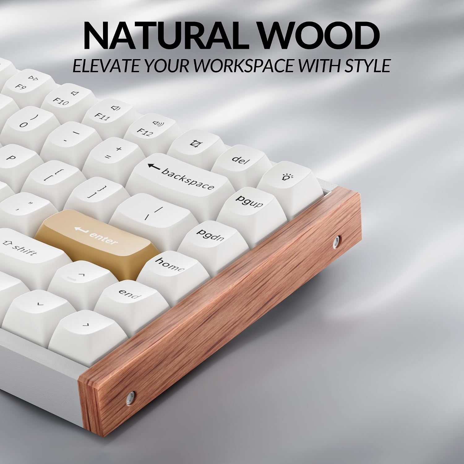 Keychron K2 HE Rapid Trigger Wireless Custom Keyboard with Hall Effect Gateron Double-Rail Magnetic Switch, 2.4 GHz QMK Bluetooth 5.2 RGB Compatible with Mac Windows Linux (Aluminum + Wood)