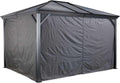 Sojag Grey Curtains for Ventura Gazebo, 10 Ft. X 14 Ft., Polyester, Outdoor Shades