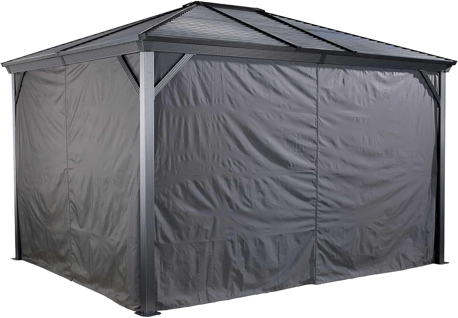Sojag Grey Curtains for Ventura Gazebo, 10 Ft. X 14 Ft., Polyester, Outdoor Shades