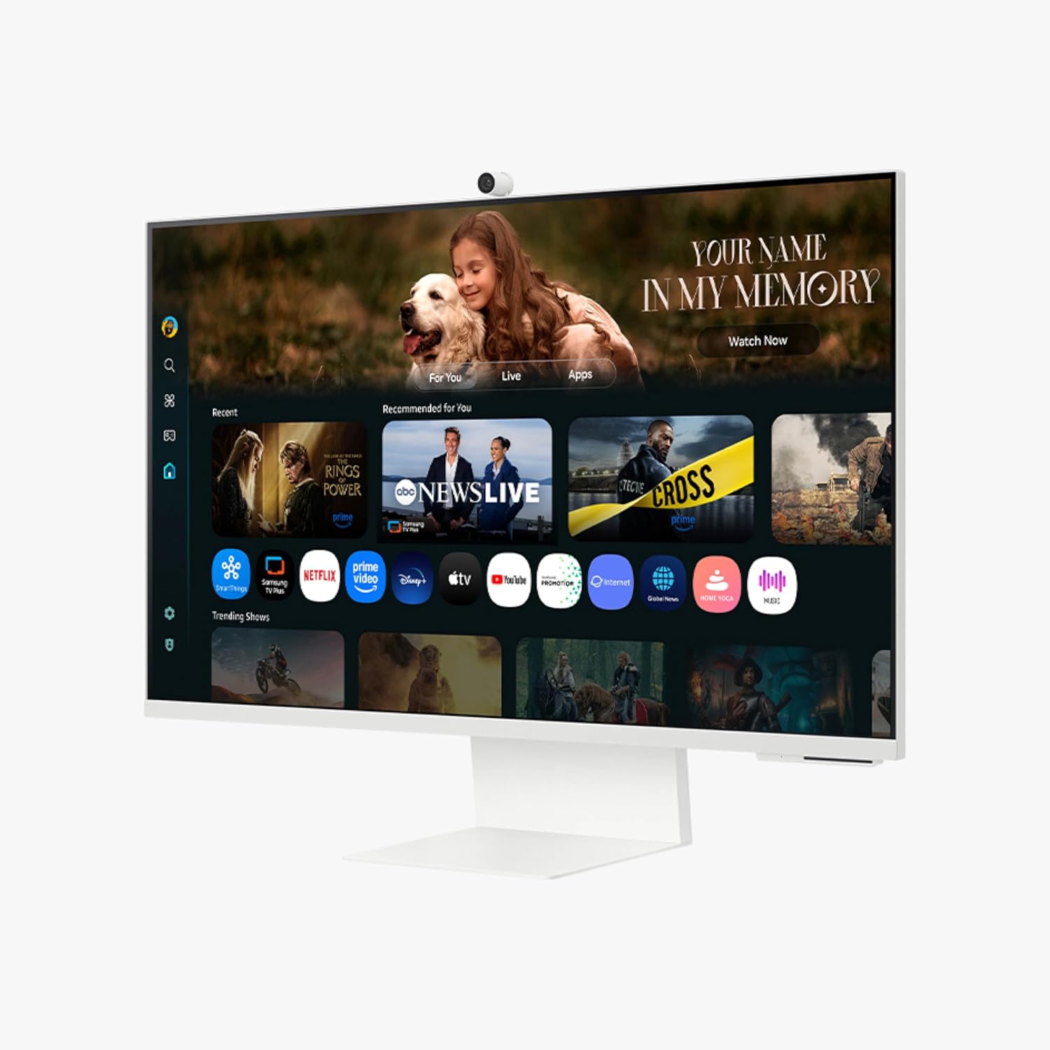 Samsung 32' Smart Monitor M8 (M80F) 4K UHD Display, Samsung Vision AI, Smart TV Apps, Gaming Hub, USB-C, HDMI and USB-A, White, LS32FM803UNXZA, 2025