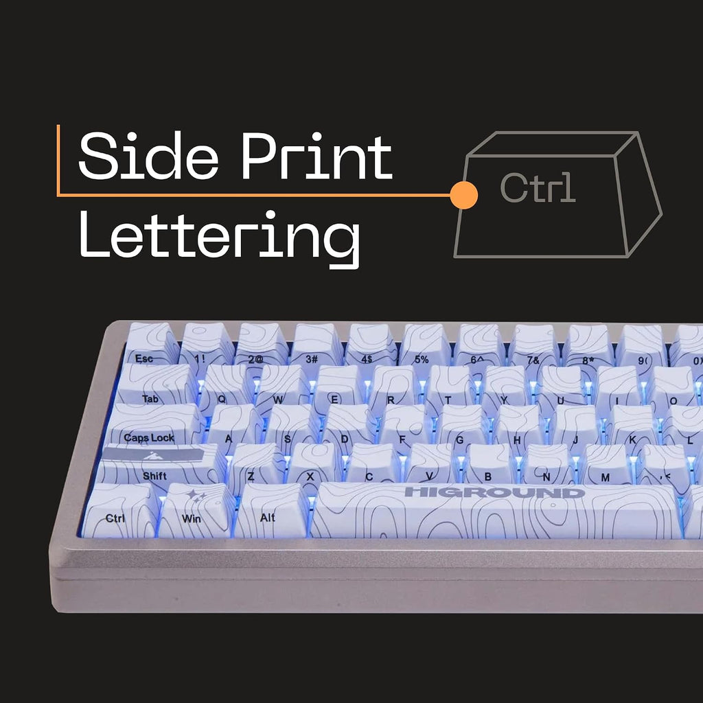 Higround Summit 2.0 Slate 65% Mechanical USB Wired Gaming Keyboard, Dreamland Linear Switches, Programable RGB, Hot-Swappable, Deep Thock Creamy Sounding PC Keyboard