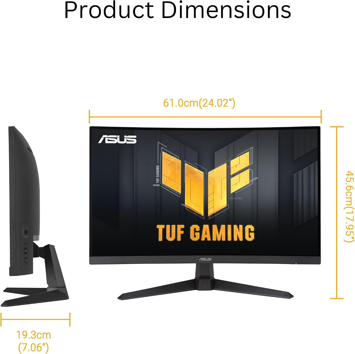 ASUS TUF Gaming 27' 1080P Curved Monitor (VG27VQM1B) – Full HD, 1500R, 280Hz, 1ms, Extreme Low Motion Blur, FreeSync Premium, Shadow Boost, Eye Care, 90% DCI-P3, DisplayWidget Center, 3 yr Warranty
