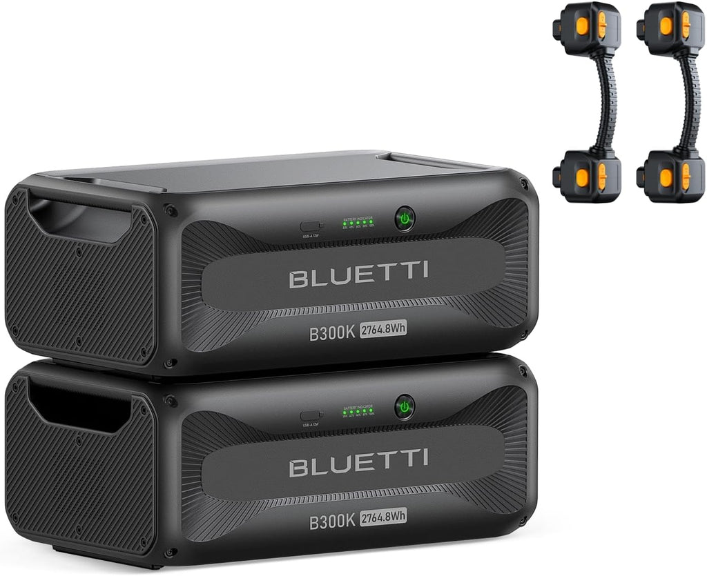 BLUETTI Expansion Battery B300K×2, 5529.6Wh LiFePO4 Battery Pack for Power Station Apex 300 Only, Extra Battery for Home, Emergency, Road Trip