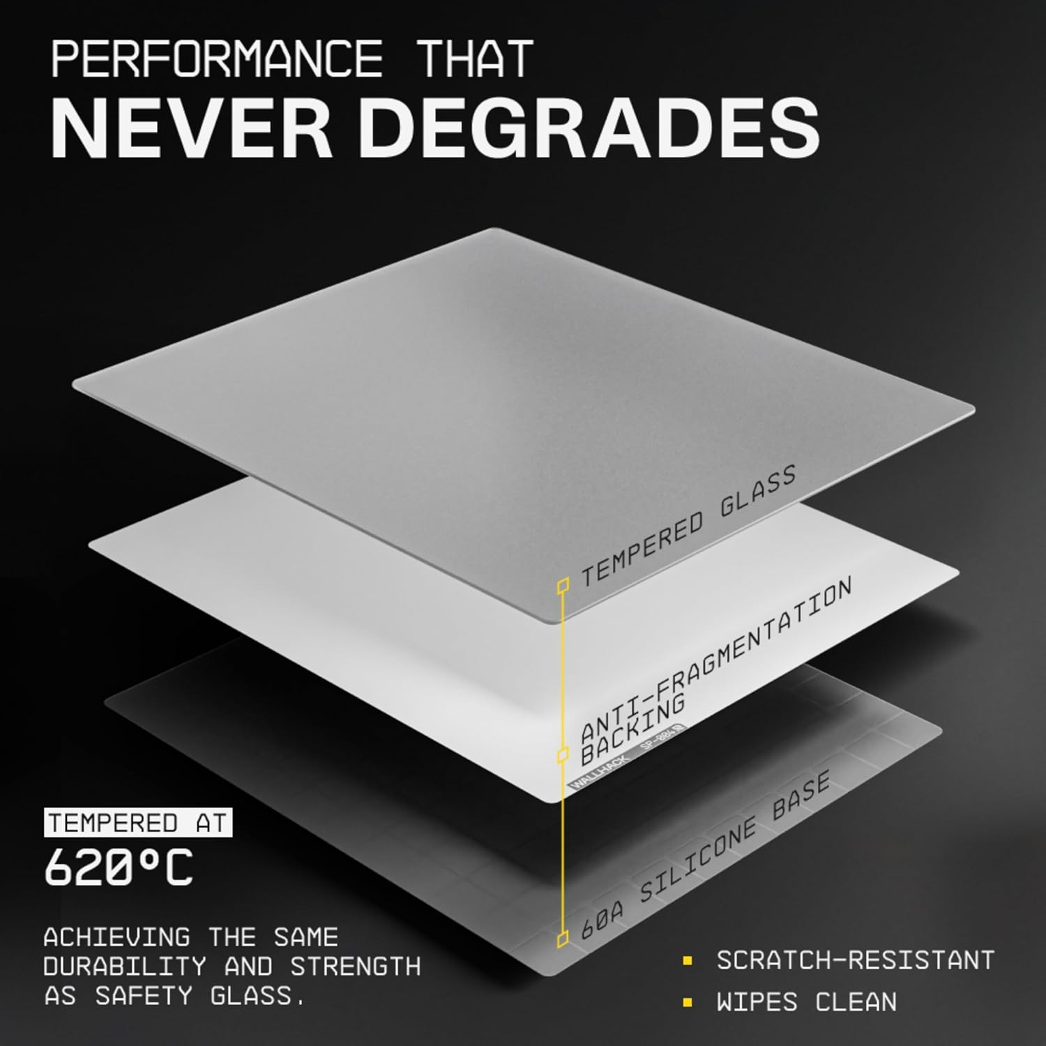 Wallhack 4.0 Glass Gaming MousePad - Professional Esport Mouse Mat with Specialty Surface for Top Speed and Control, Large Tempered Glasspad with Full Silicone Base - (SkyPAD White,XL 16.92' x 19.29')