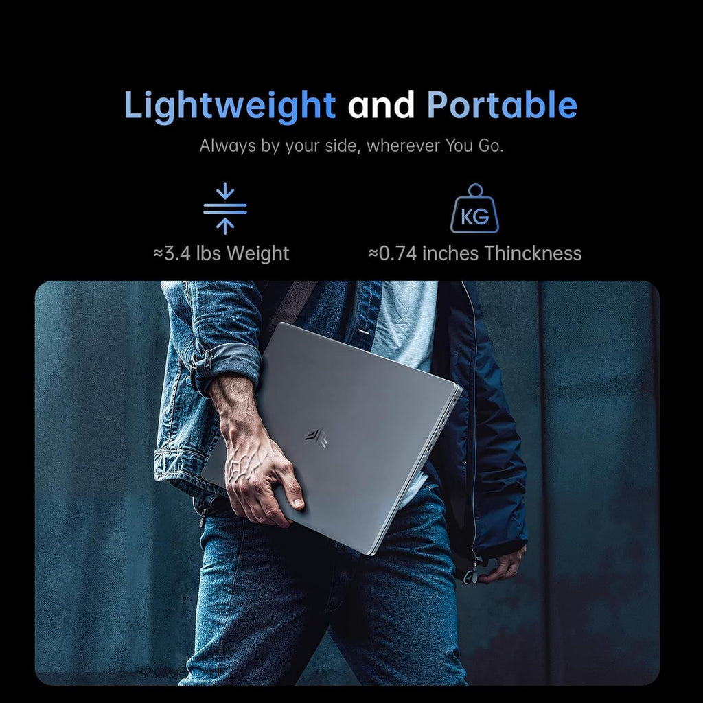 Gaming Laptop with AMD Ryzen 4300U Processor, 15.6' FHD Screen Laptop Computer with Radeon Graphics, 16GB RAM 512GB ROM Laptops Work Student Windows 11 Laptop, Wi-Fi, Type-C, HDMI, Webcam Cover Slide